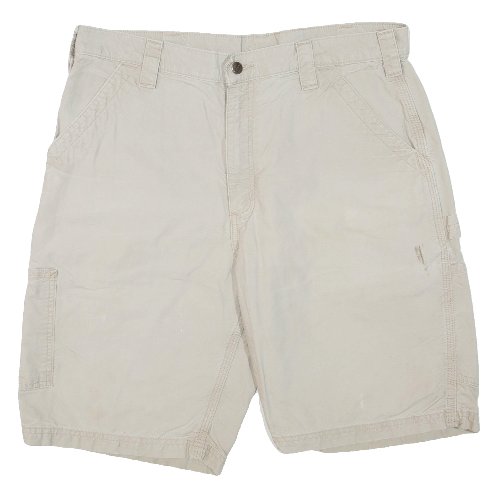 CARHARTT Mens Cargo Shorts Beige L W36 Refurbished - N/A refurbished available on Cerqular