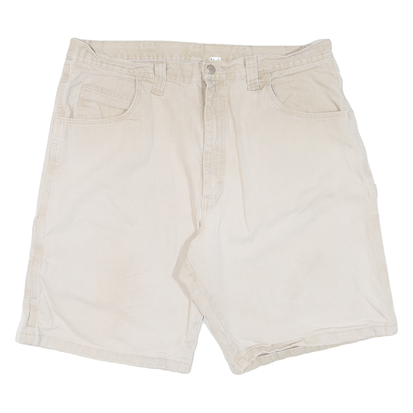 WRANGLER Carpenter Mens Denim Shorts Beige Relaxed L W36 Refurbished - N/A refurbished available on Cerqular