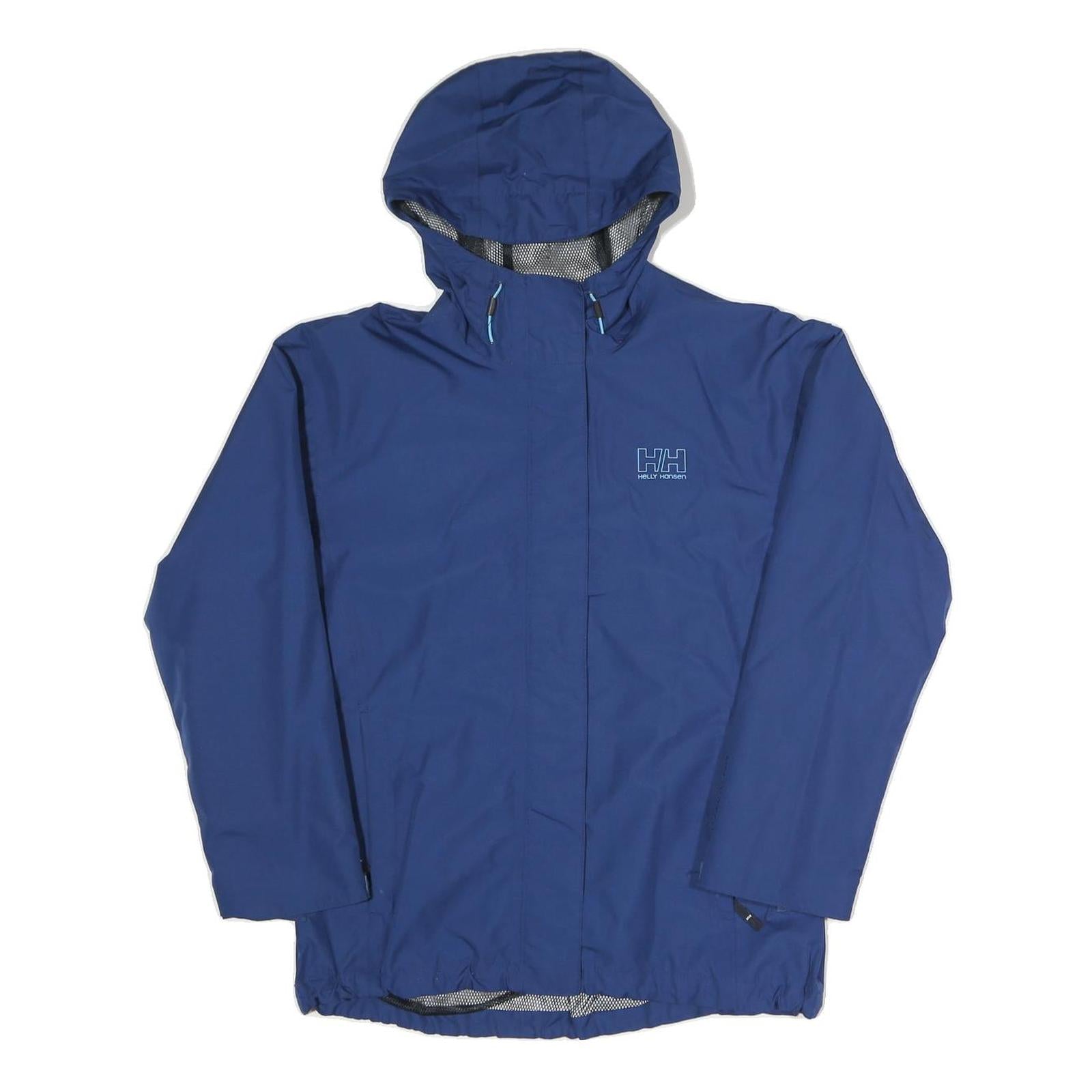 HELLY HANSEN Womens Blue Outdoor Jacket L Polyester Blend Zip Hooded Plain Refurbished - N/A refurbished available on Cerqular