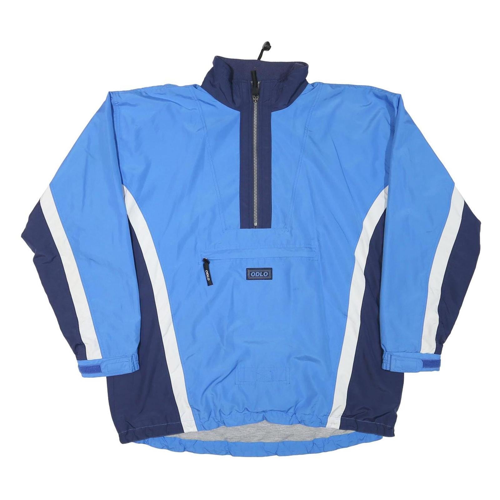 ODLO Mens Blue & Navy Lightweight Zip Track Jacket XL Polyester Sportswear Refurbished - N/A refurbished available on Cerqular