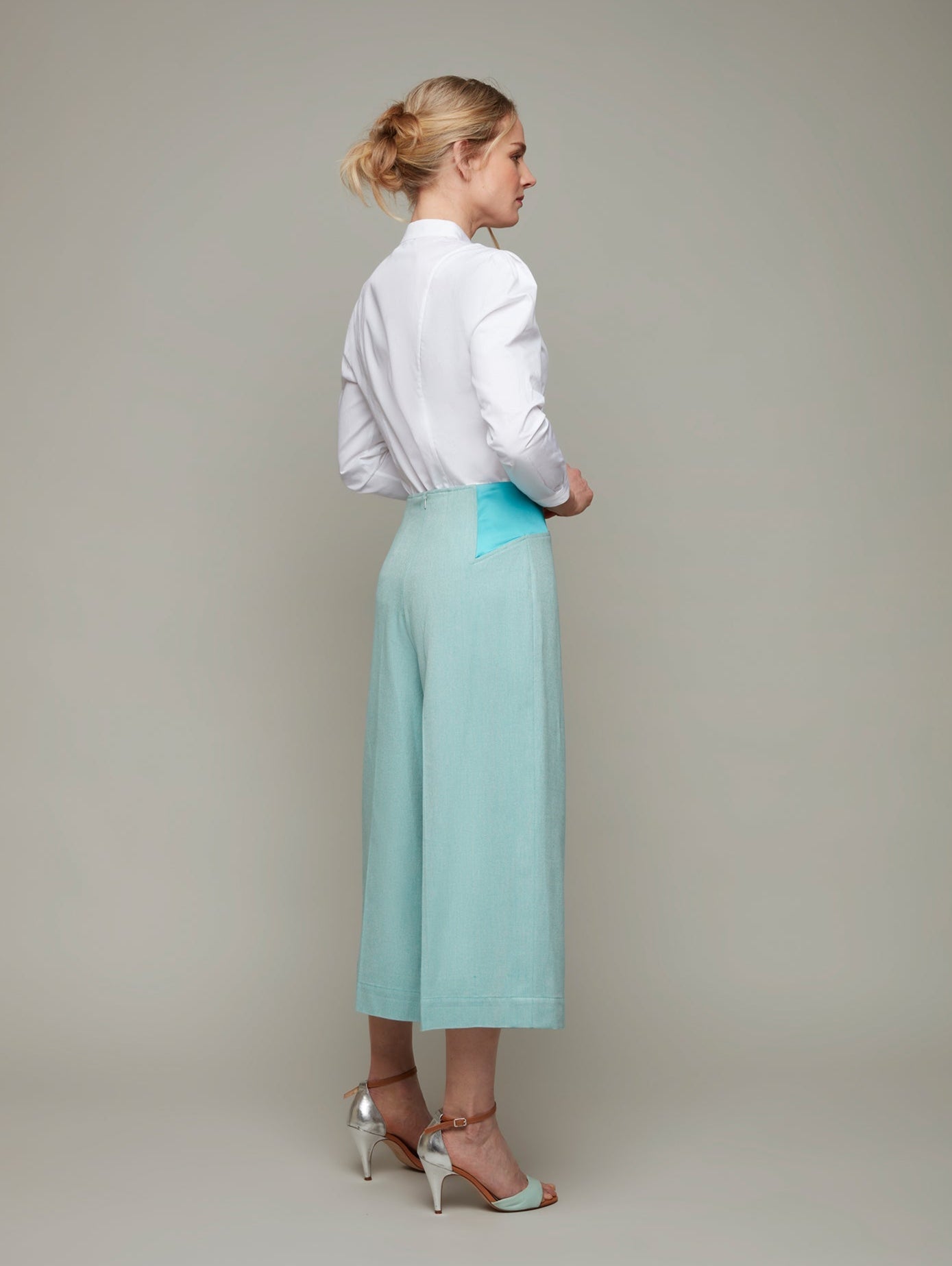 TILIA | High Waist Culottes | Color: Lagoon | Size: XS Refurbished - N/A refurbished available on Cerqular