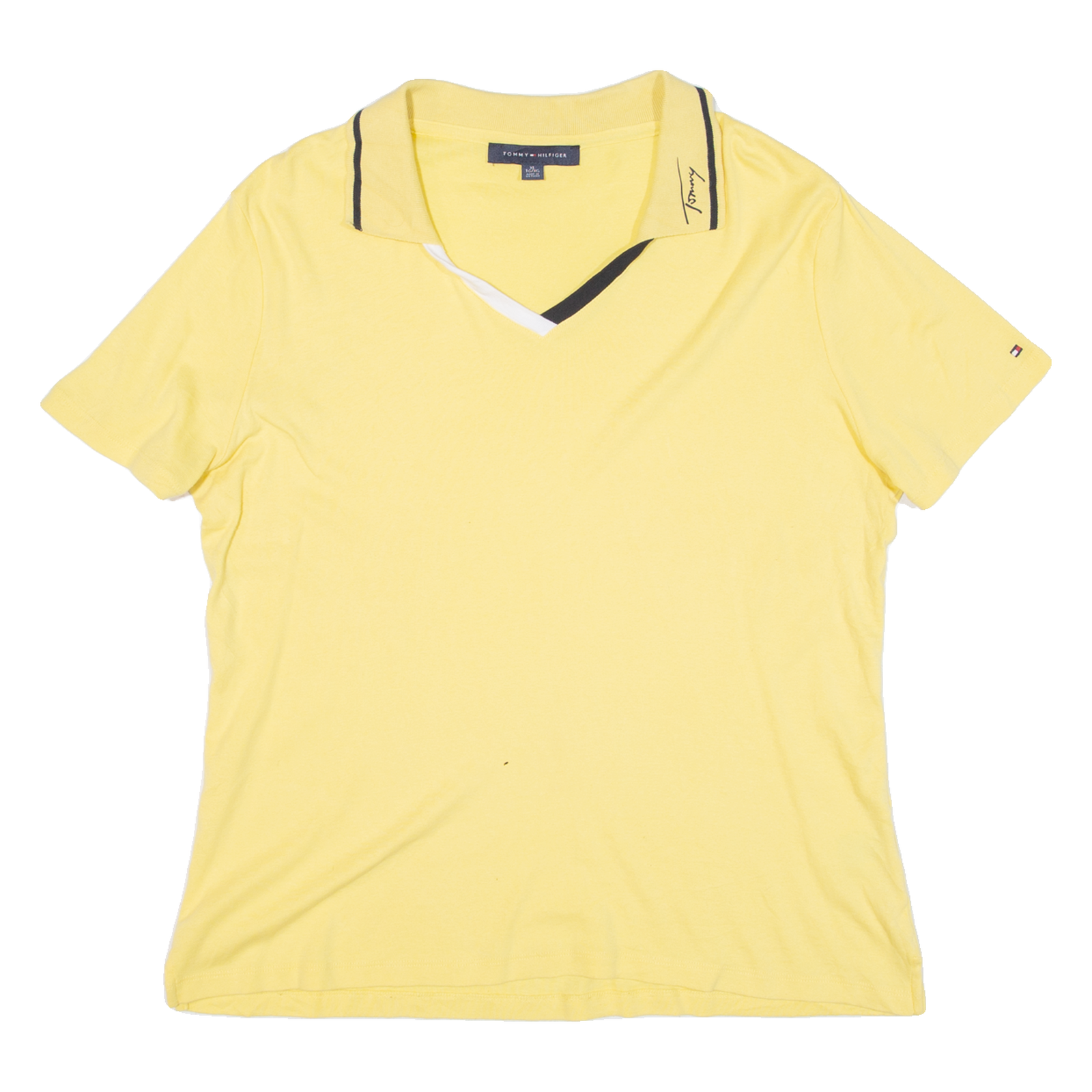 TOMMY HILFIGER Womens Polo Shirt Yellow XL Refurbished - N/A refurbished available on Cerqular