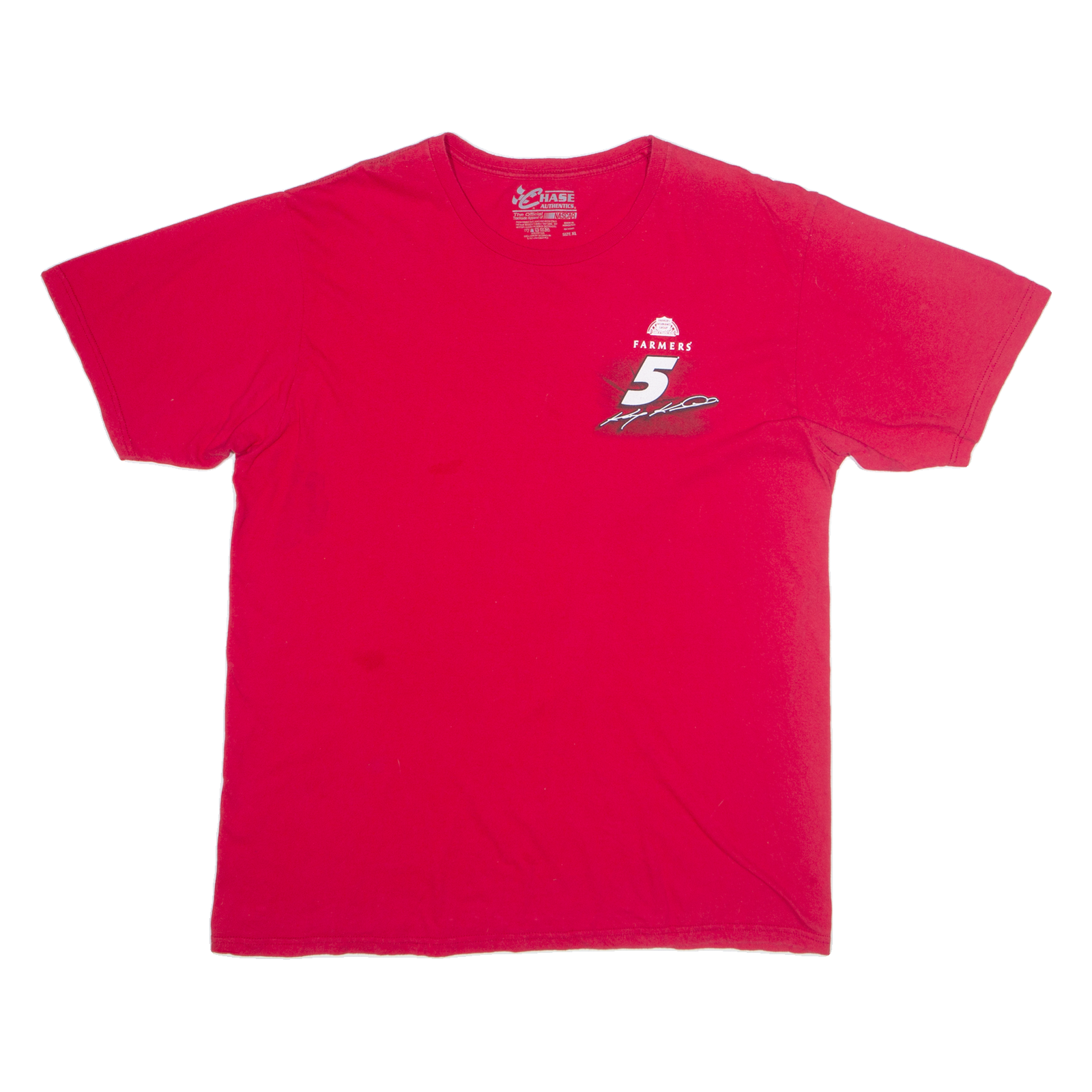 CHASE AUTHENTICS Farmers Nascar Mens T-Shirt Red USA XL Refurbished - N/A refurbished available on Cerqular