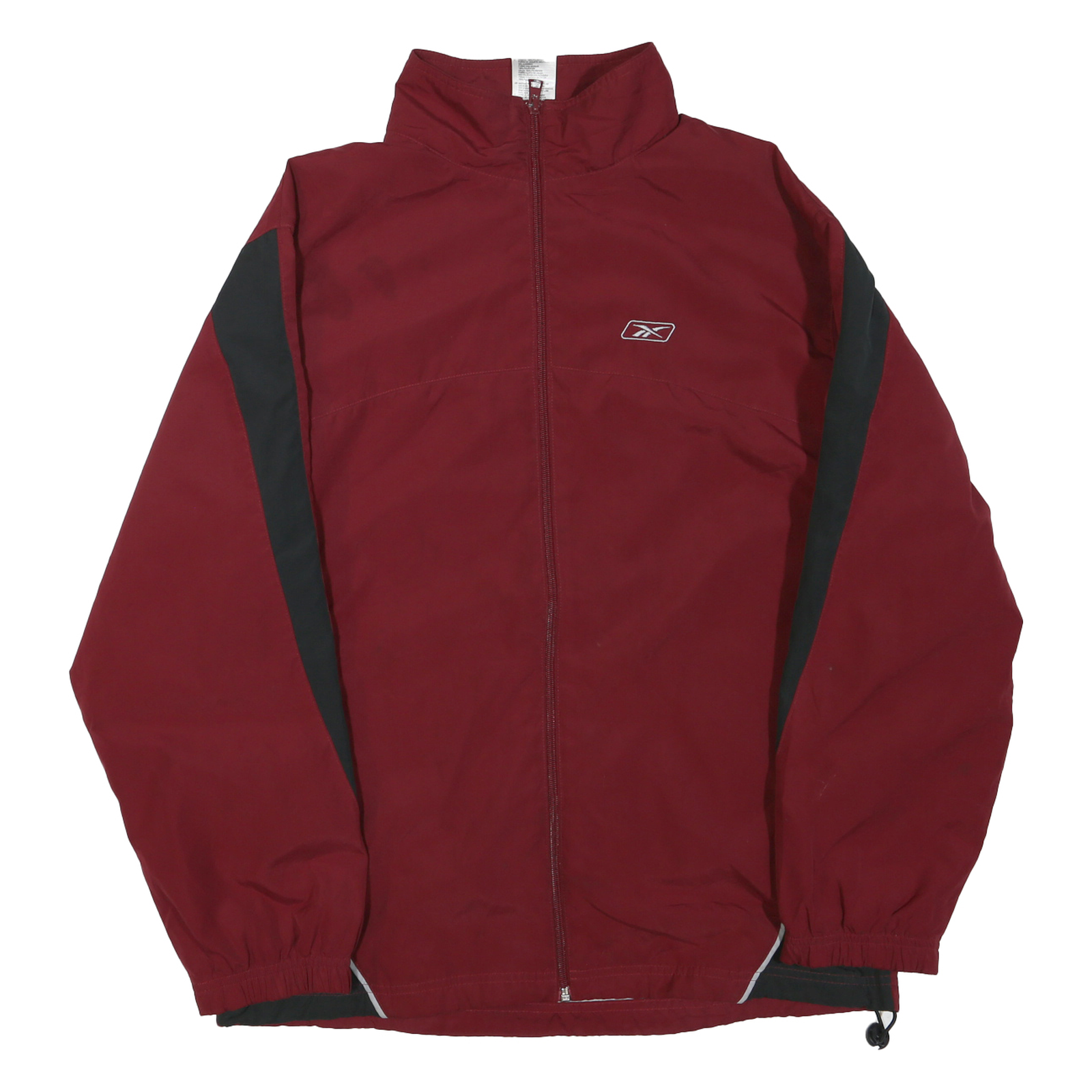 REEBOK Mens Maroon & Black Zip Jacket M Polyester Blend Sports Casual Refurbished - N/A refurbished available on Cerqular