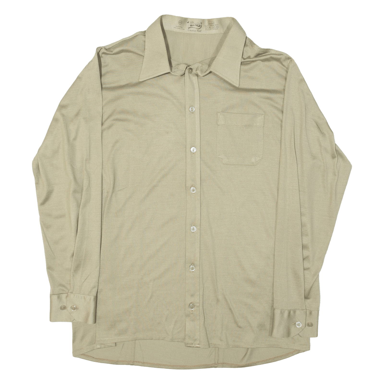 LIBERO Mens Plain Shirt Green L Refurbished - N/A refurbished available on Cerqular