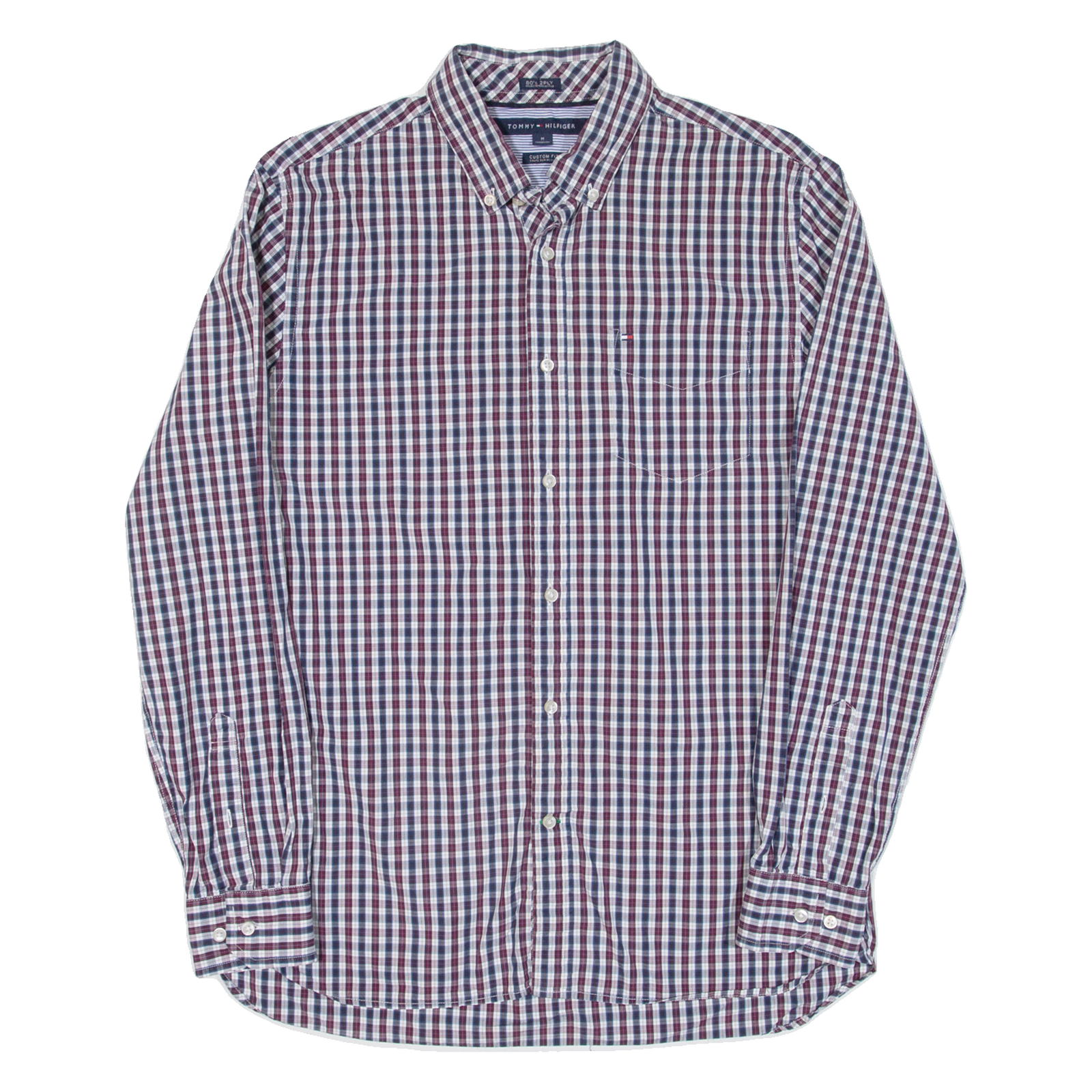 TOMMY HILFIGER Custom Fit Mens Shirt Red Check Long Sleeve M Refurbished - N/A refurbished available on Cerqular
