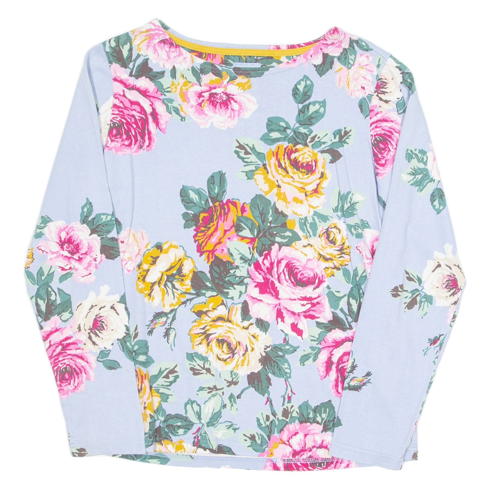 JOULES Womens Printed Top Purple Long Sleeve Floral UK 10 Refurbished - N/A refurbished available on Cerqular