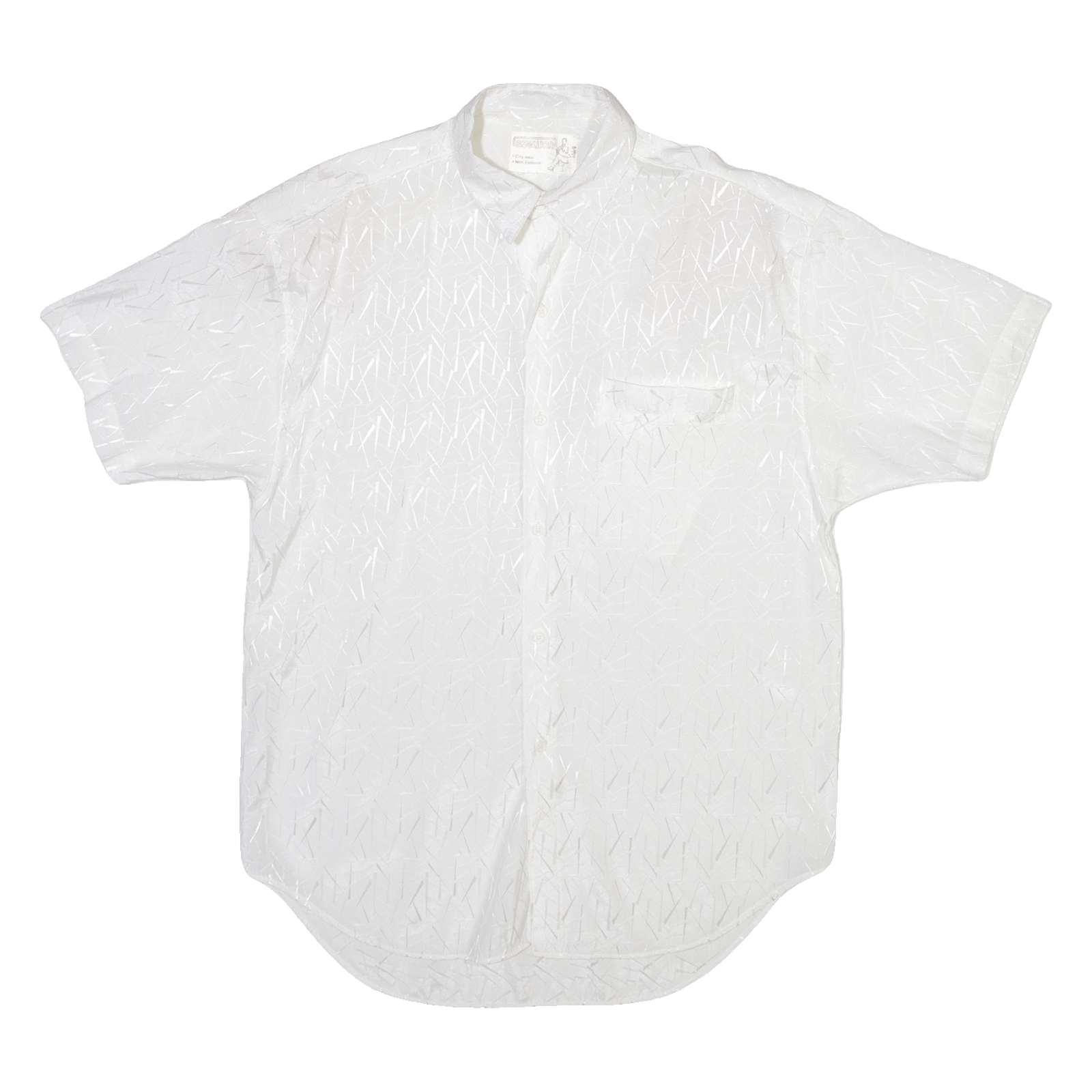 SCHEZWAN Padded Shoulders Mens Plain Shirt White M Refurbished - N/A refurbished available on Cerqular
