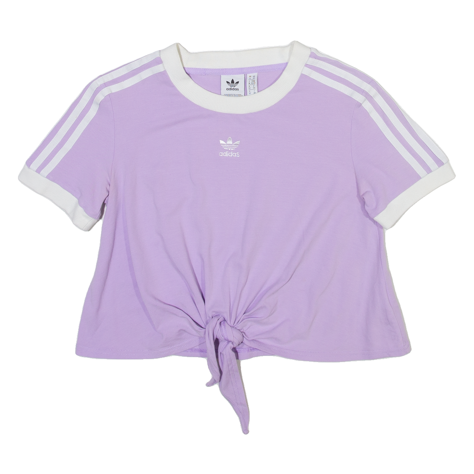 ADIDAS ORIGINALS Cropped Womens T-Shirt Purple UK 6 Refurbished - N/A refurbished available on Cerqular