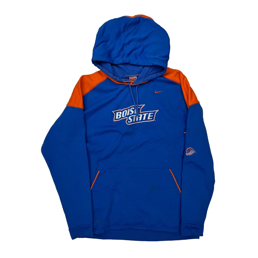 Boise State Nike College Hoodie - XL Blue Polyester Refurbished - Thrifted (note: this is a term often used to describe second- refurbished available on Cerqular