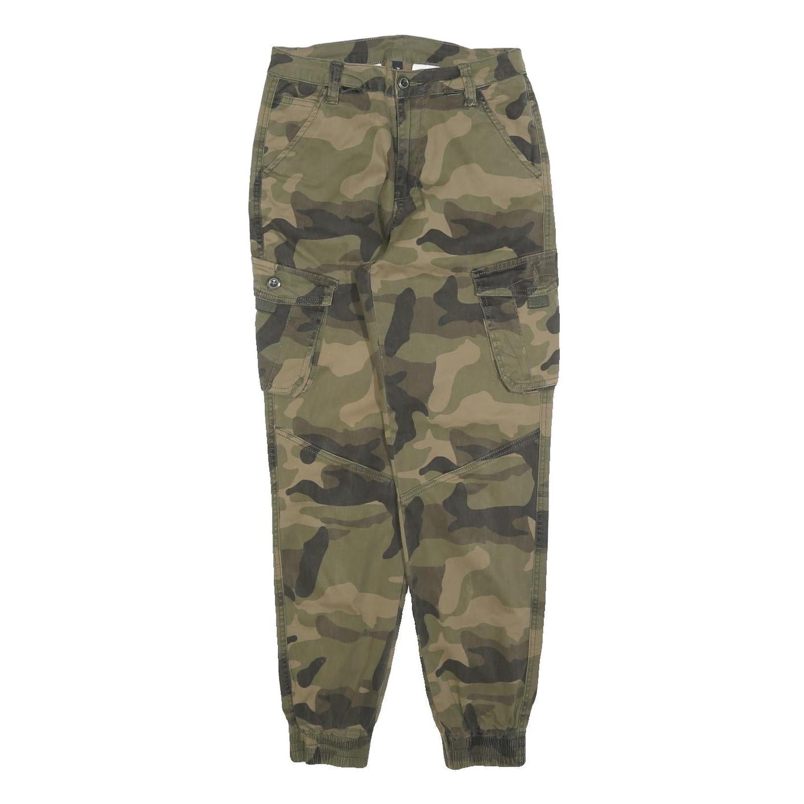 AMERICAN BAZI Boys Cotton Blend Camouflage Slim Cargo Trousers W26 L27 Refurbished - N/A refurbished available on Cerqular