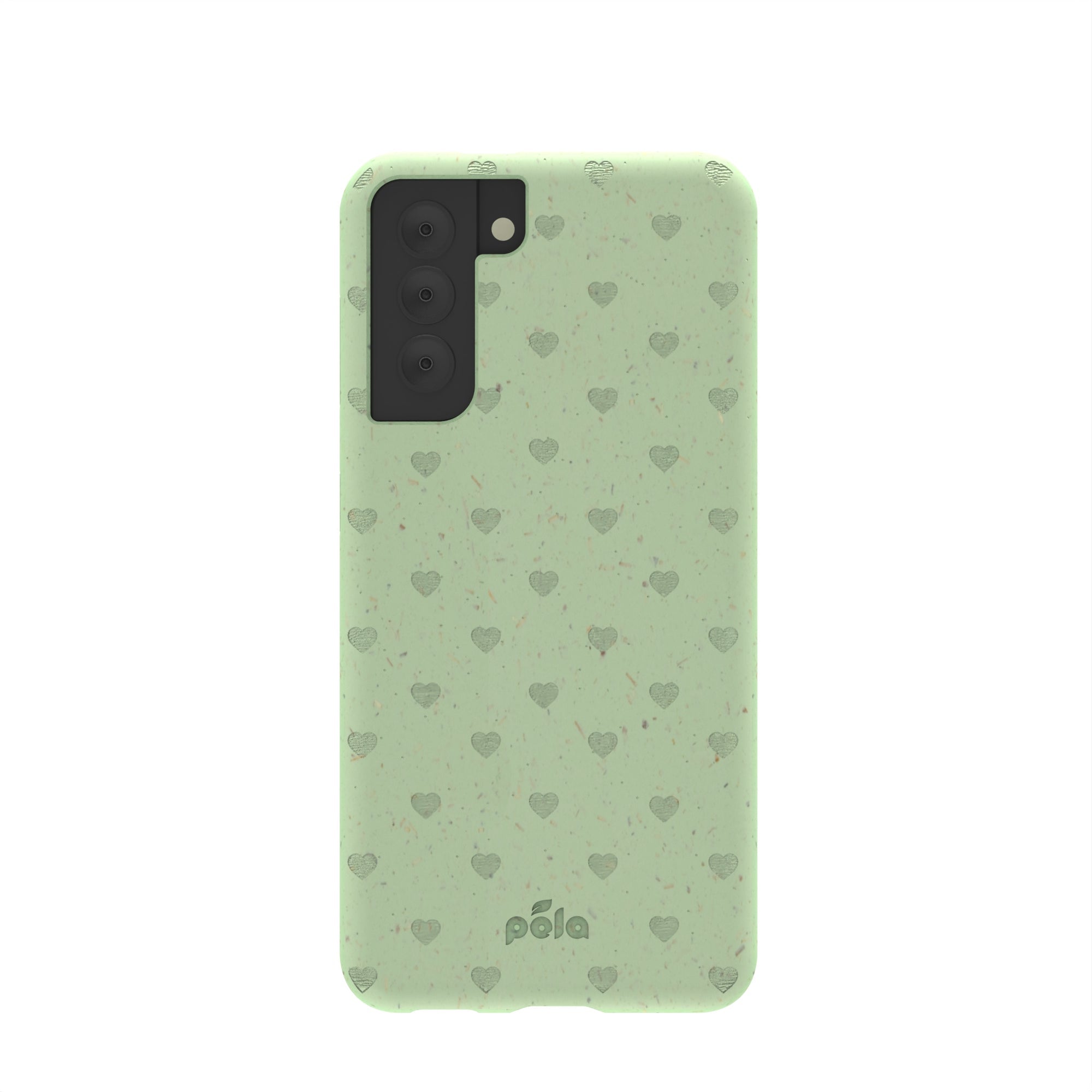 Sage Green Hearts Samsung Galaxy S21 Case Refurbished - Pela Case refurbished available on Cerqular