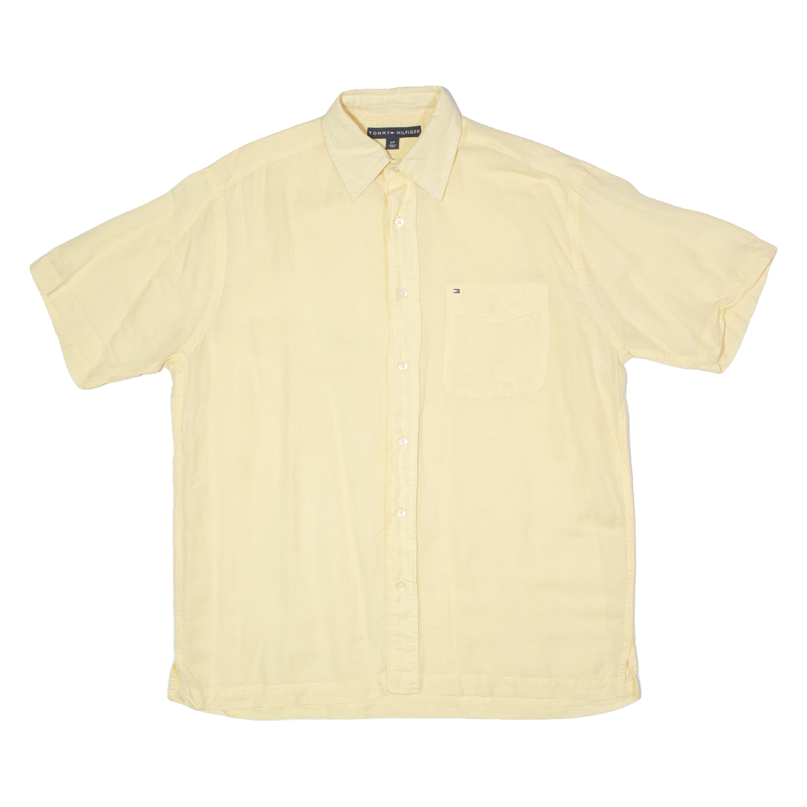 TOMMY HILFIGER Mens Plain Shirt Yellow S Refurbished - N/A refurbished available on Cerqular