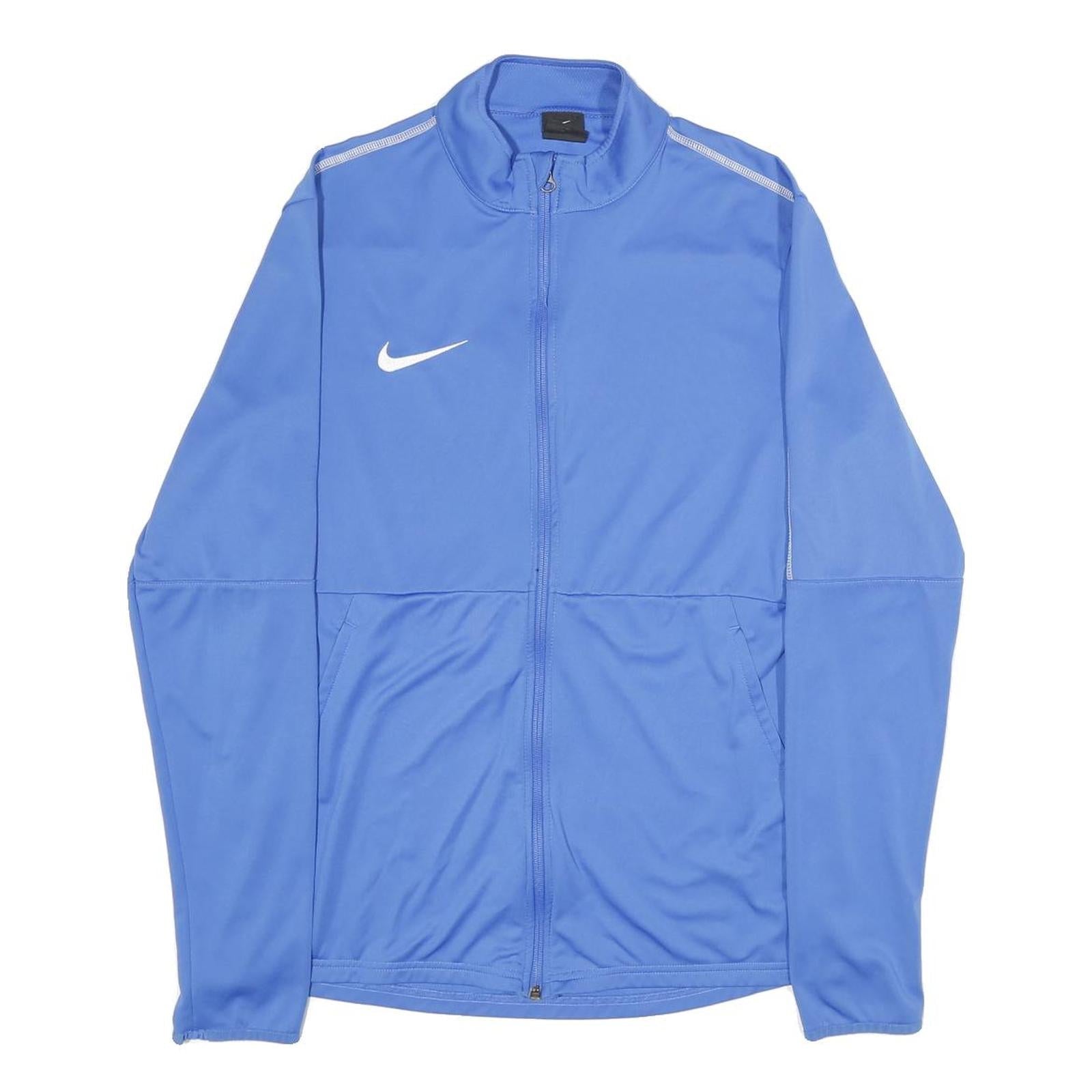 NIKE Mens Blue Slim Zip Jacket M Polyester Plain Sports Training Lightweight Refurbished - N/A refurbished available on Cerqular