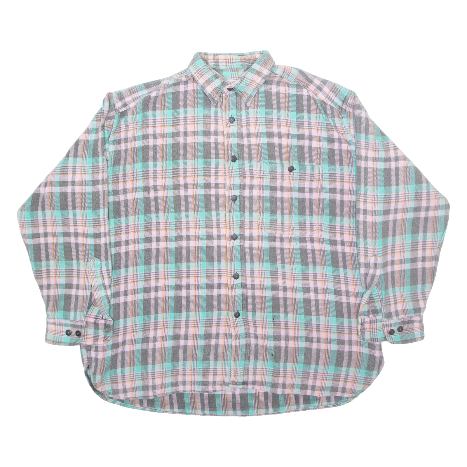 GARRY Mens Shirt Grey Check Long Sleeve XL Refurbished - N/A refurbished available on Cerqular