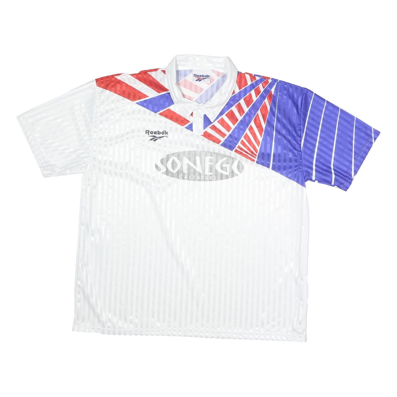 REEBOK Mens White & Red & Blue Polyester Short Sleeve Polo Shirt 2XL Sportswear Refurbished - N/A refurbished available on Cerqular