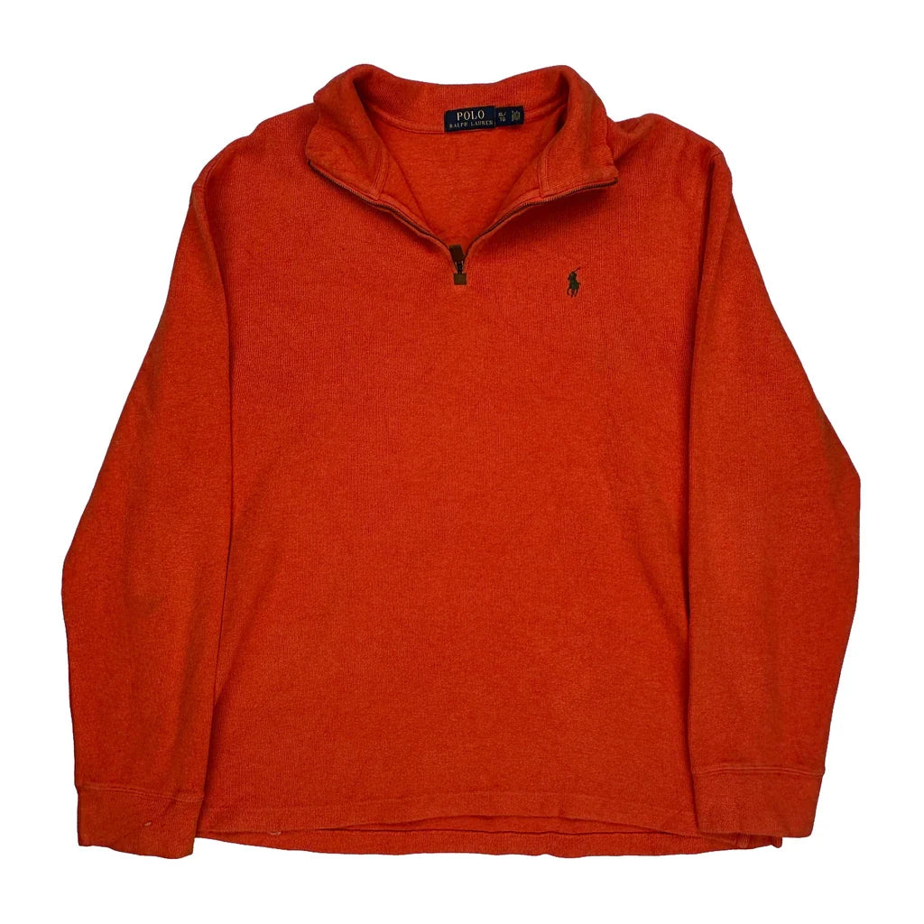 Buy Polo By Ralph Lauren 1/4 Zip - XL Orange Cotton Refurbished - $73.69 Polo By Ralph Lauren 1/4 Zip - XL Orange Cotton Refurbished - Thrifted (note: this is a term often used to describe second- refurbished available on Cerqular