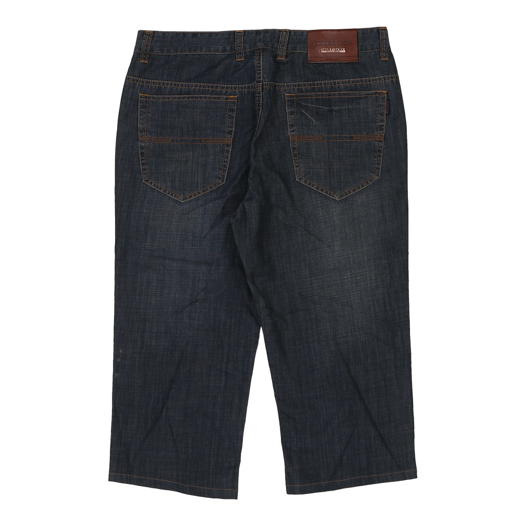 Style & Vogue Denim Shorts - 33W UK 14 Blue Cotton Refurbished - Thrifted (note: this is a term often used to describe second- refurbished available on Cerqular