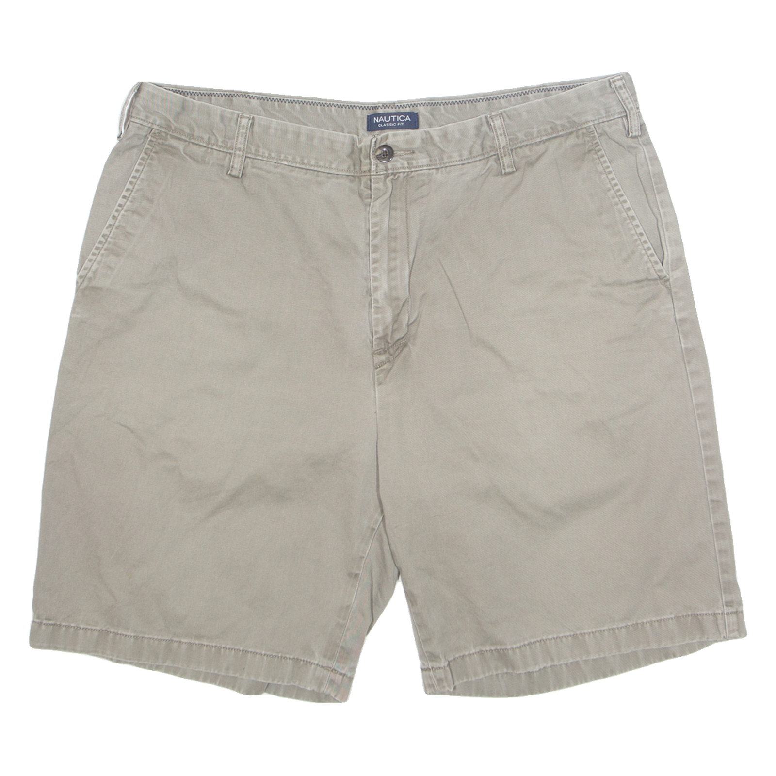 NAUTICA Mens Chino Shorts Grey XL W38 Refurbished - N/A refurbished available on Cerqular