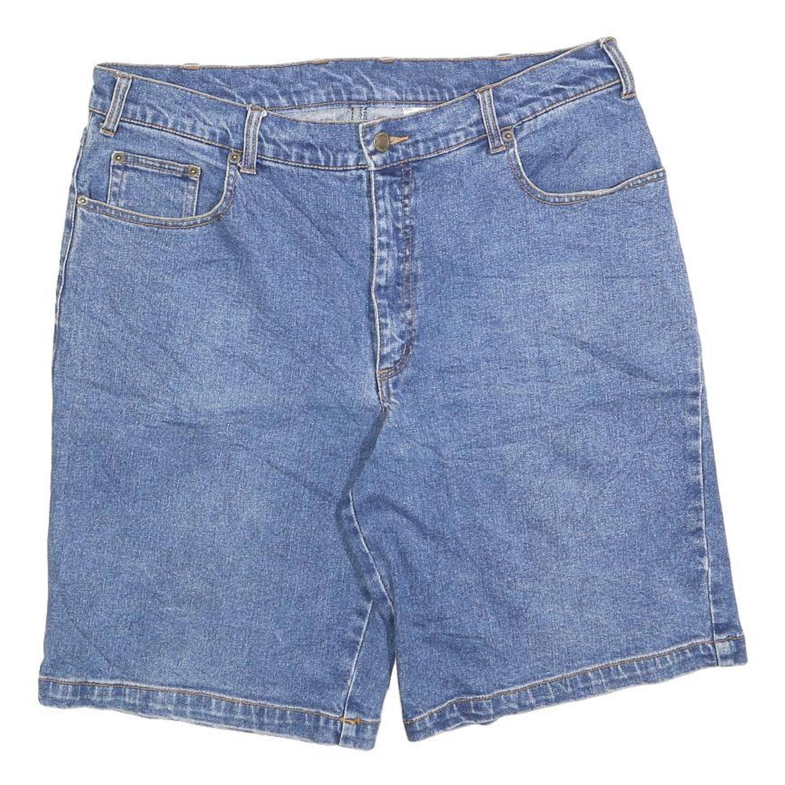 JOHN BANER Mens Denim Blue Shorts M W34 Classic Cotton Blend Casual Refurbished - N/A refurbished available on Cerqular