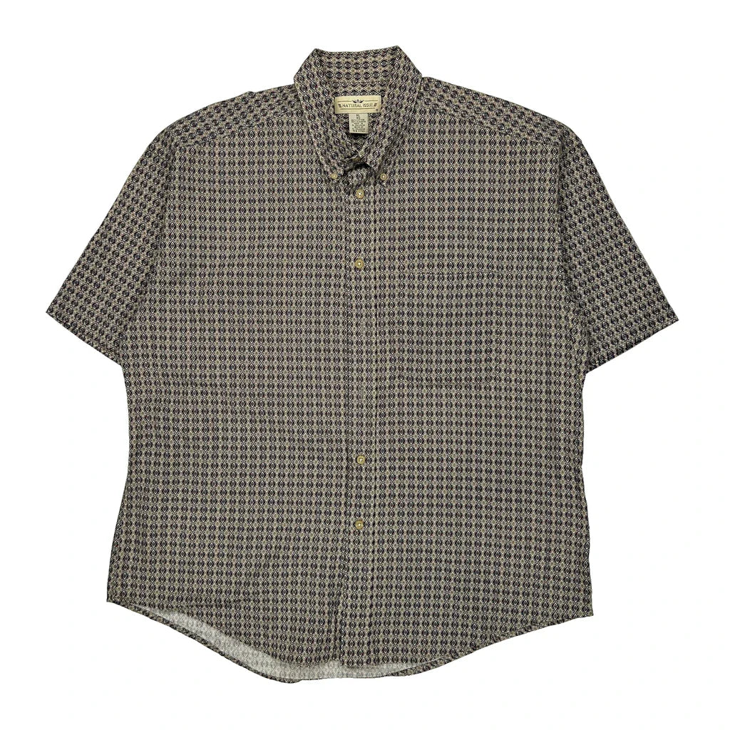 Natural Issue Short Sleeve Shirt - XL Multicoloured Cotton Refurbished - Thrifted (note: this is a term often used to describe second- refurbished available on Cerqular
