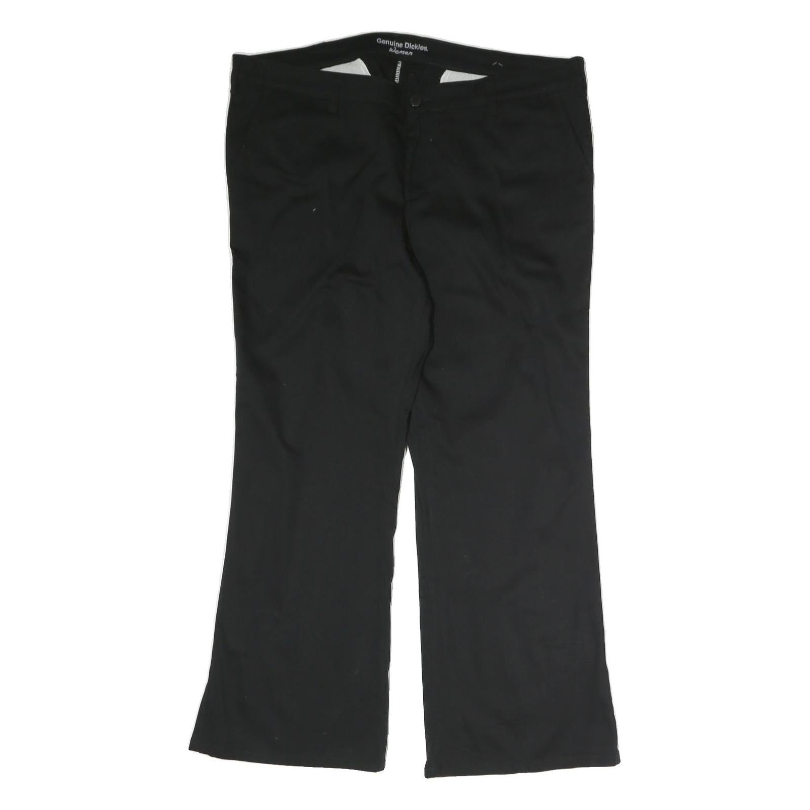 DICKIES Womens Black Regular Fit Straight Cotton Blend Trousers W40 L28 Workwear Refurbished - N/A refurbished available on Cerqular