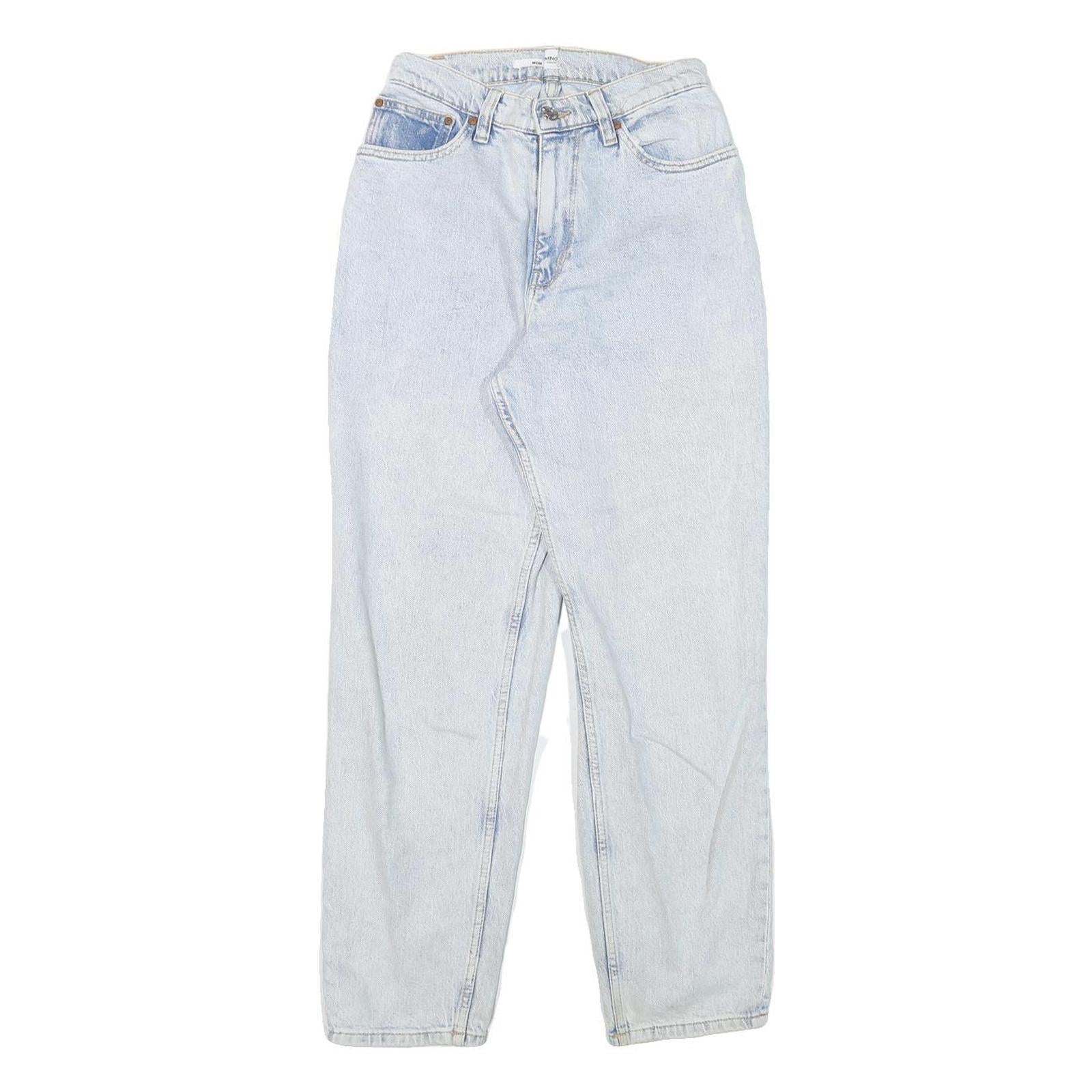 MANGO Womens Jeans Blue Relaxed Straight Denim Light W24 L27 Casual Classic Refurbished - N/A refurbished available on Cerqular