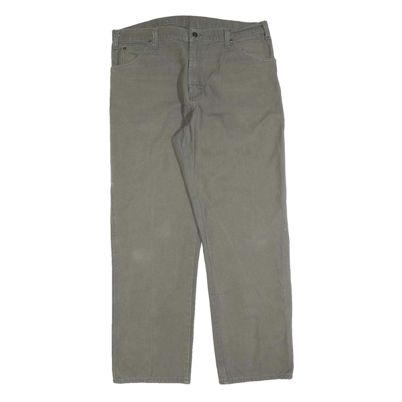DICKIES Mens Jeans Green Relaxed Straight Denim W38 L32 Workwear Zip Closure Refurbished - N/A refurbished available on Cerqular