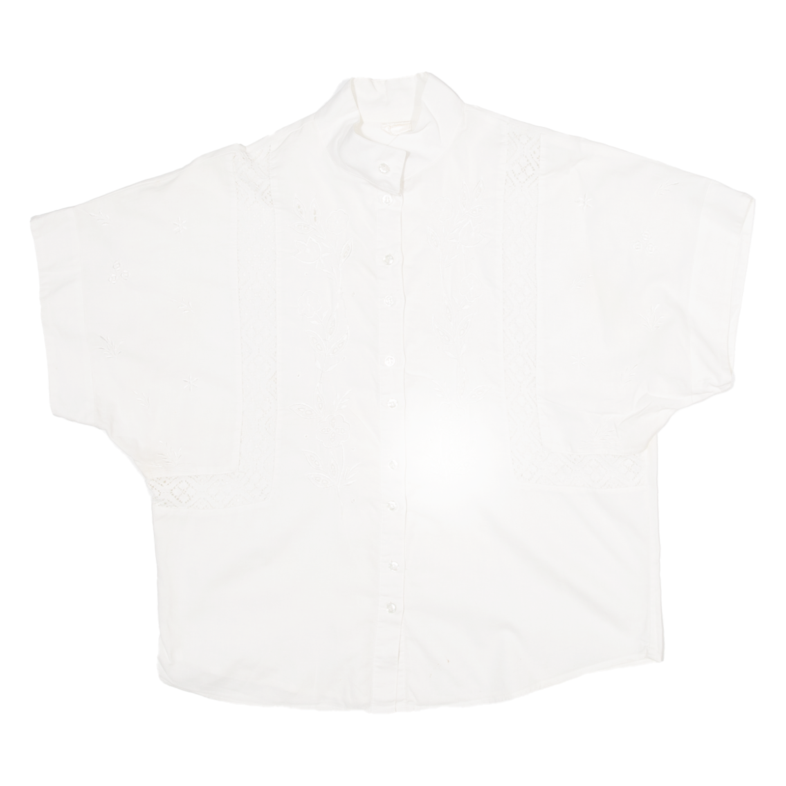 Womens Shirt Shirt White Floral M Refurbished - N/A refurbished available on Cerqular