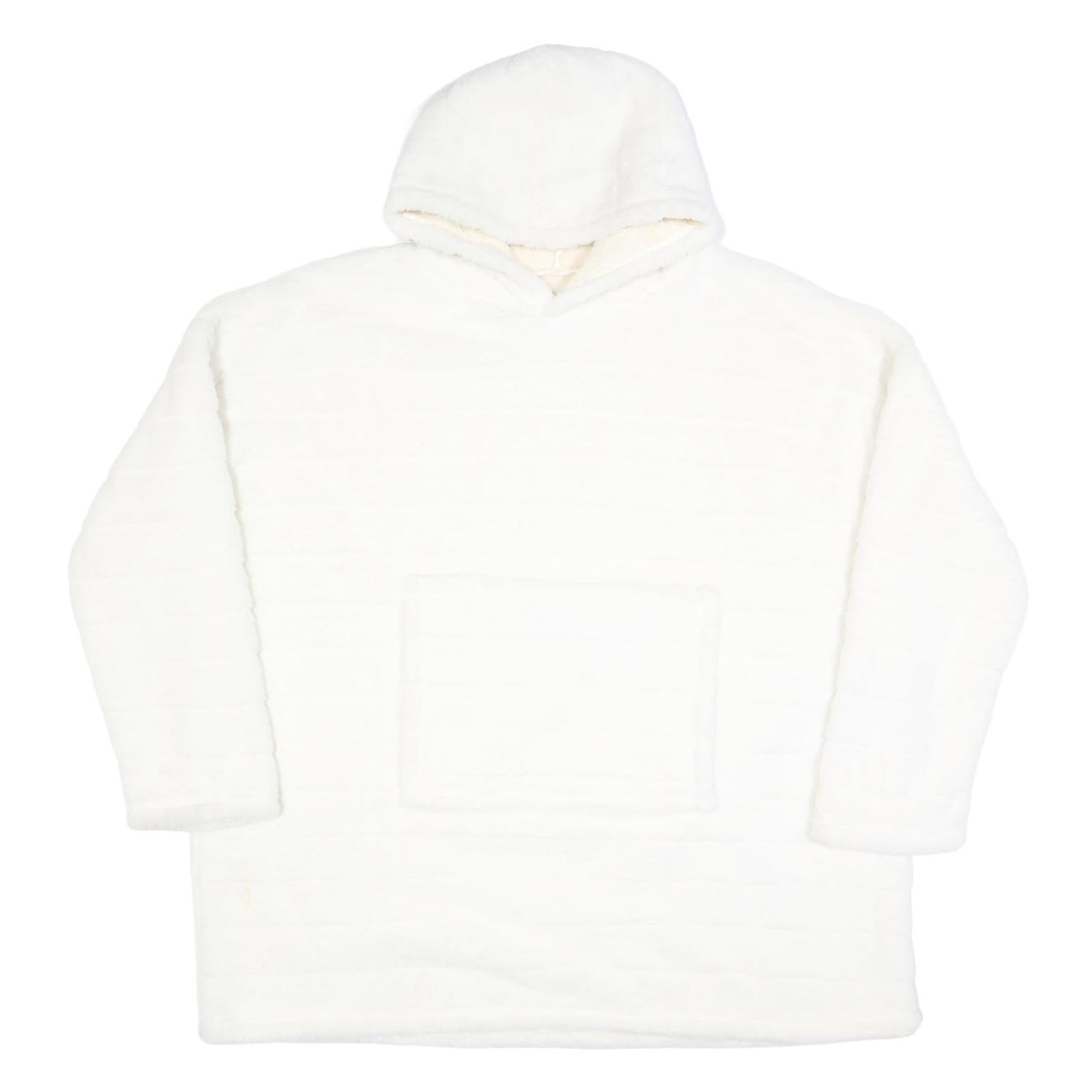 Womens White Hooded Pullover M Plush Soft Texture Refurbished - N/A refurbished available on Cerqular