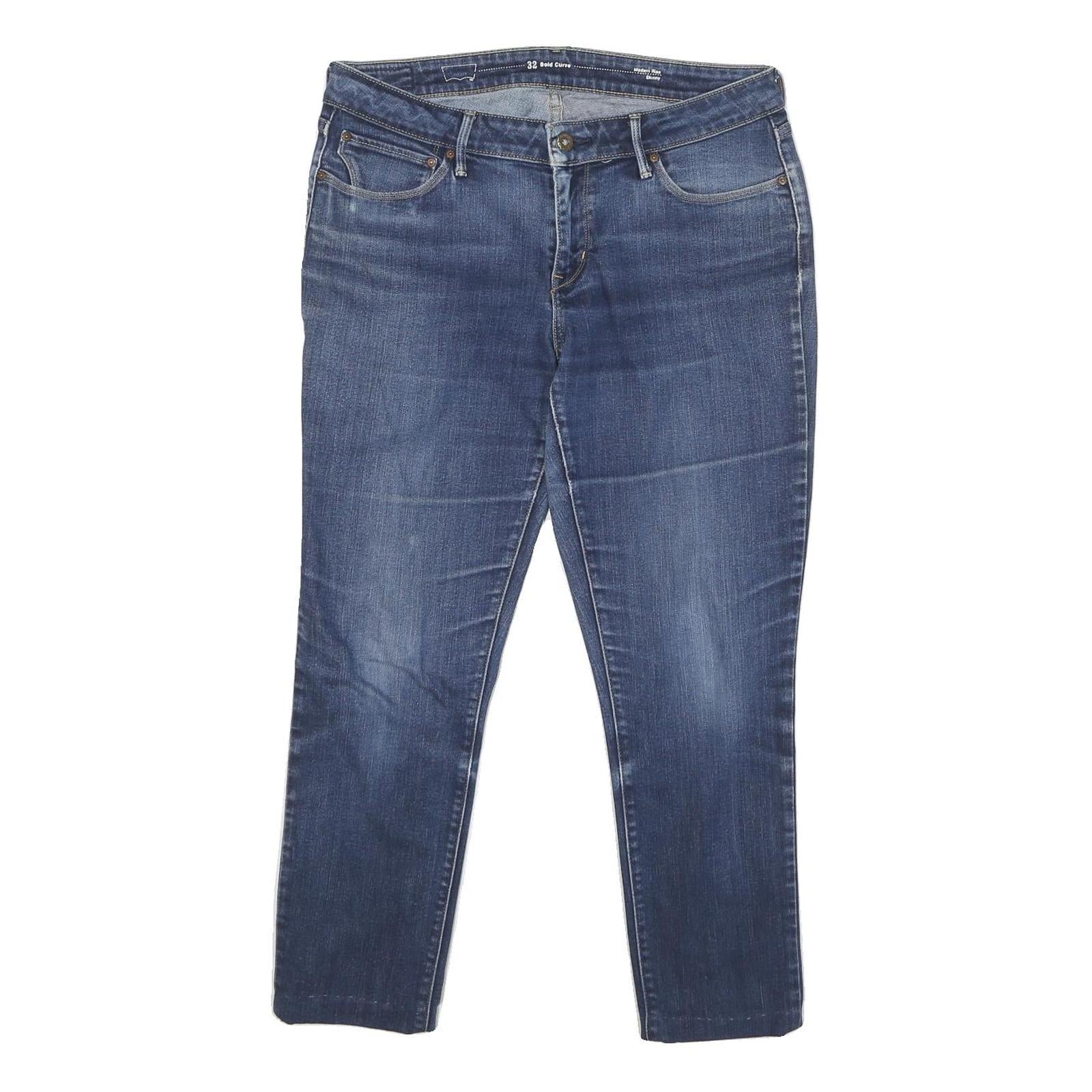 LEVI'S Bold Curve Modern Rise Womens Jeans Blue Regular Skinny Denim Medium W32 Refurbished - N/A refurbished available on Cerqular