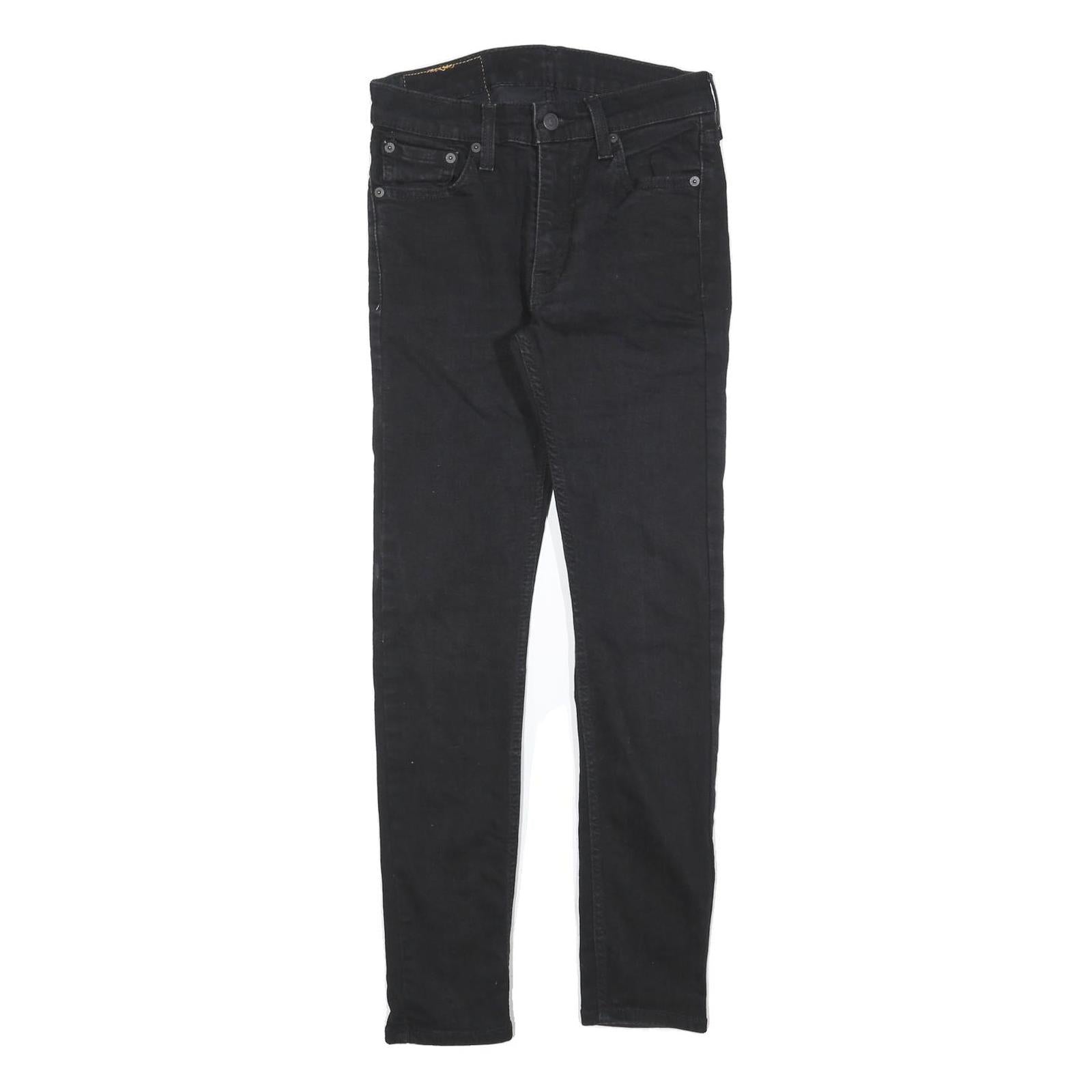 LEVI'S 519 Mens Jeans Black Slim Skinny Denim Raw W30 L28 Slim Fit Zip Refurbished - N/A refurbished available on Cerqular