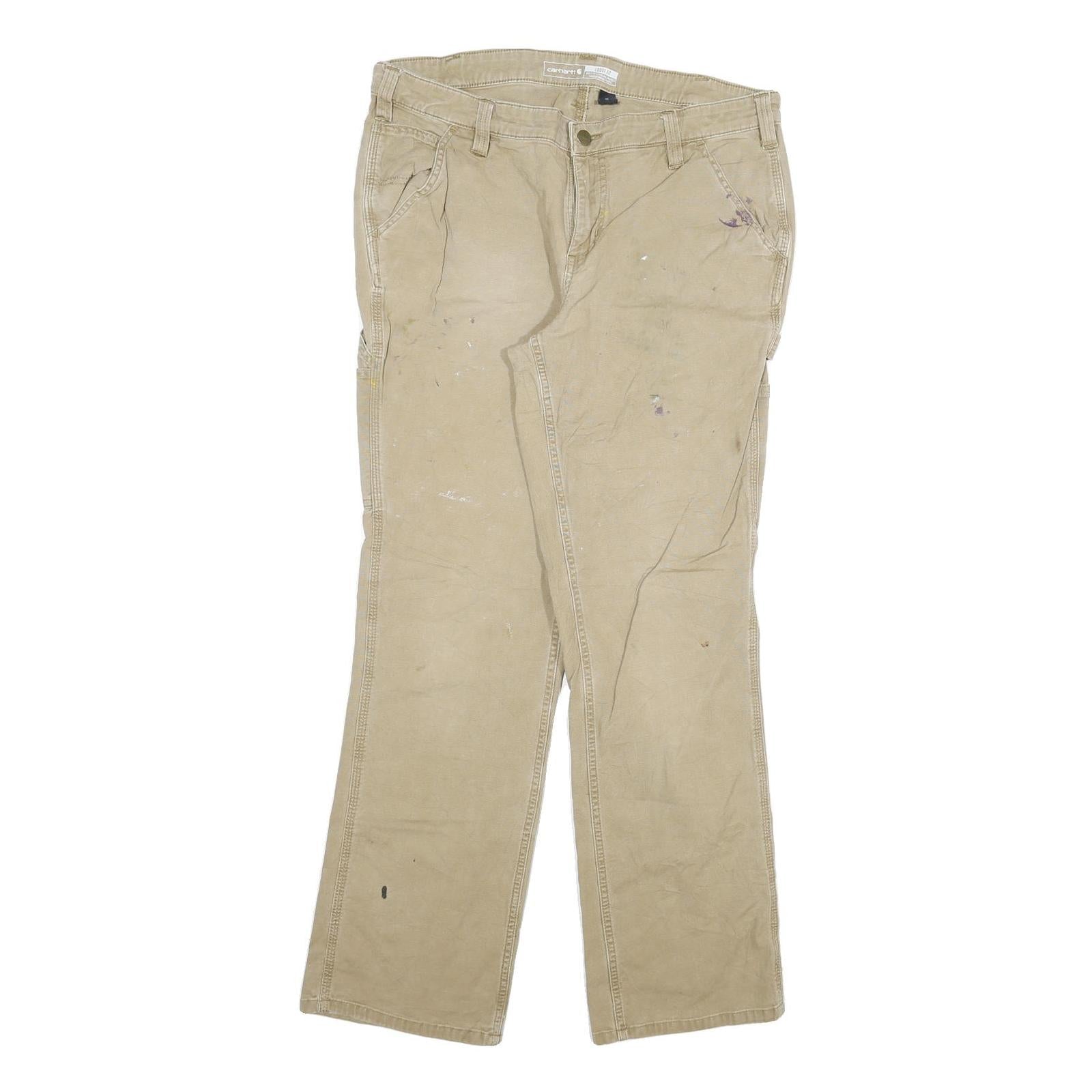 CARHARTT Womens Loose Fit Beige Denim Jeans W34 L30 Workwear Utility Durable Refurbished - N/A refurbished available on Cerqular