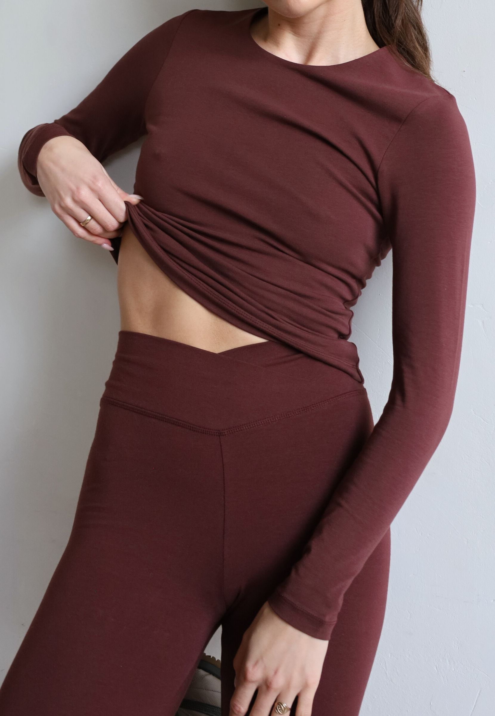Organic Cotton Wrap Leggings, Winter Berry | Size: XXXL Refurbished - N/A (Note: It's possible that "Pantee" refurbished available on Cerqular