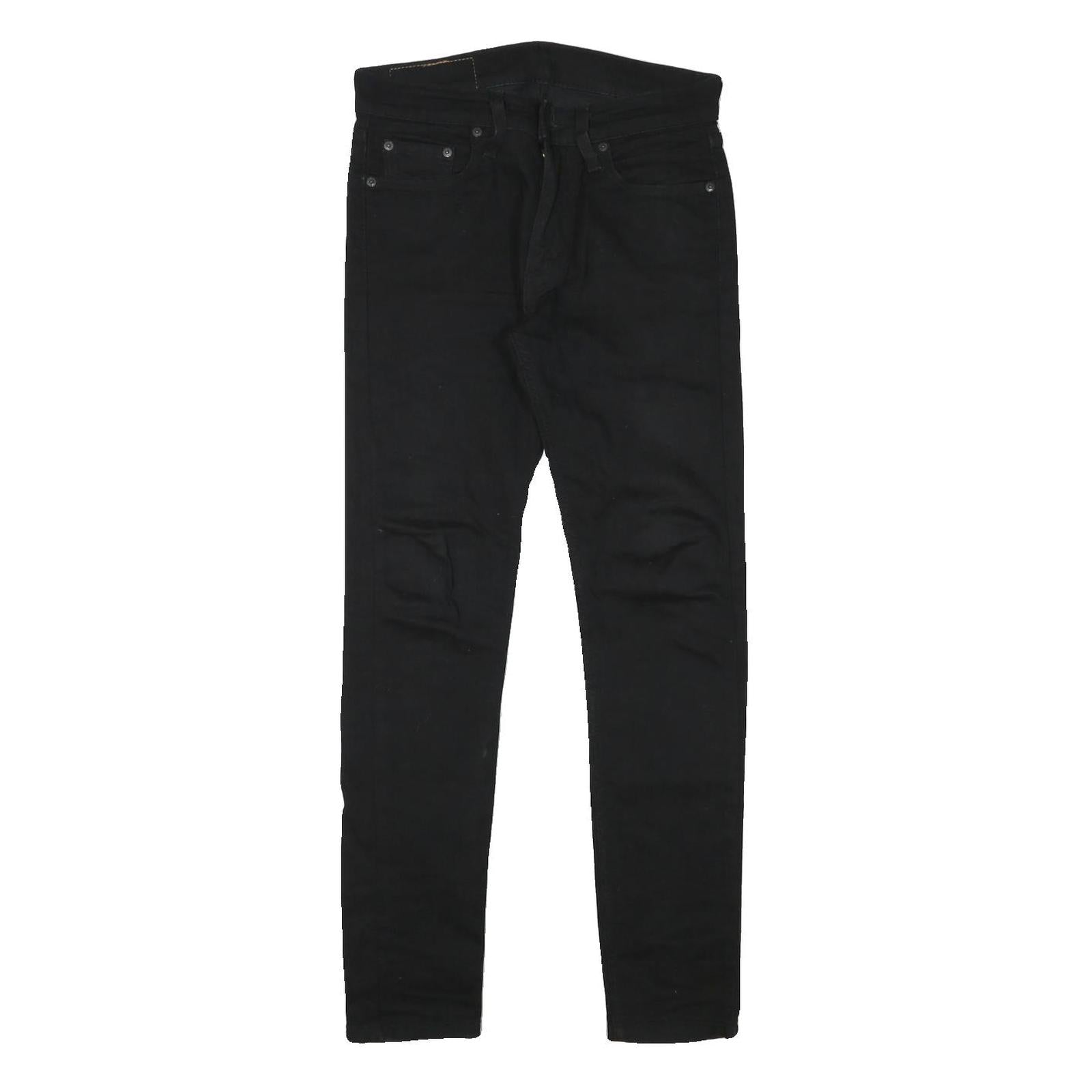 LEVI'S Mens Jeans Black Slim Skinny Denim Raw W28 L30 Stylish Zip Closure Refurbished - N/A refurbished available on Cerqular