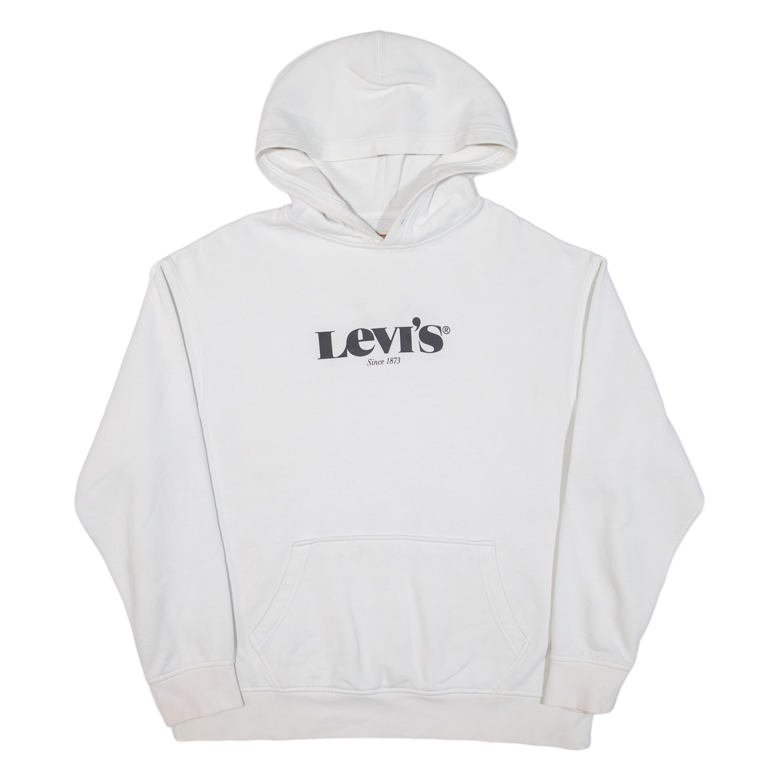 LEVI'S Relaxed Fit Mens White Hoodie L Refurbished - N/A refurbished available on Cerqular