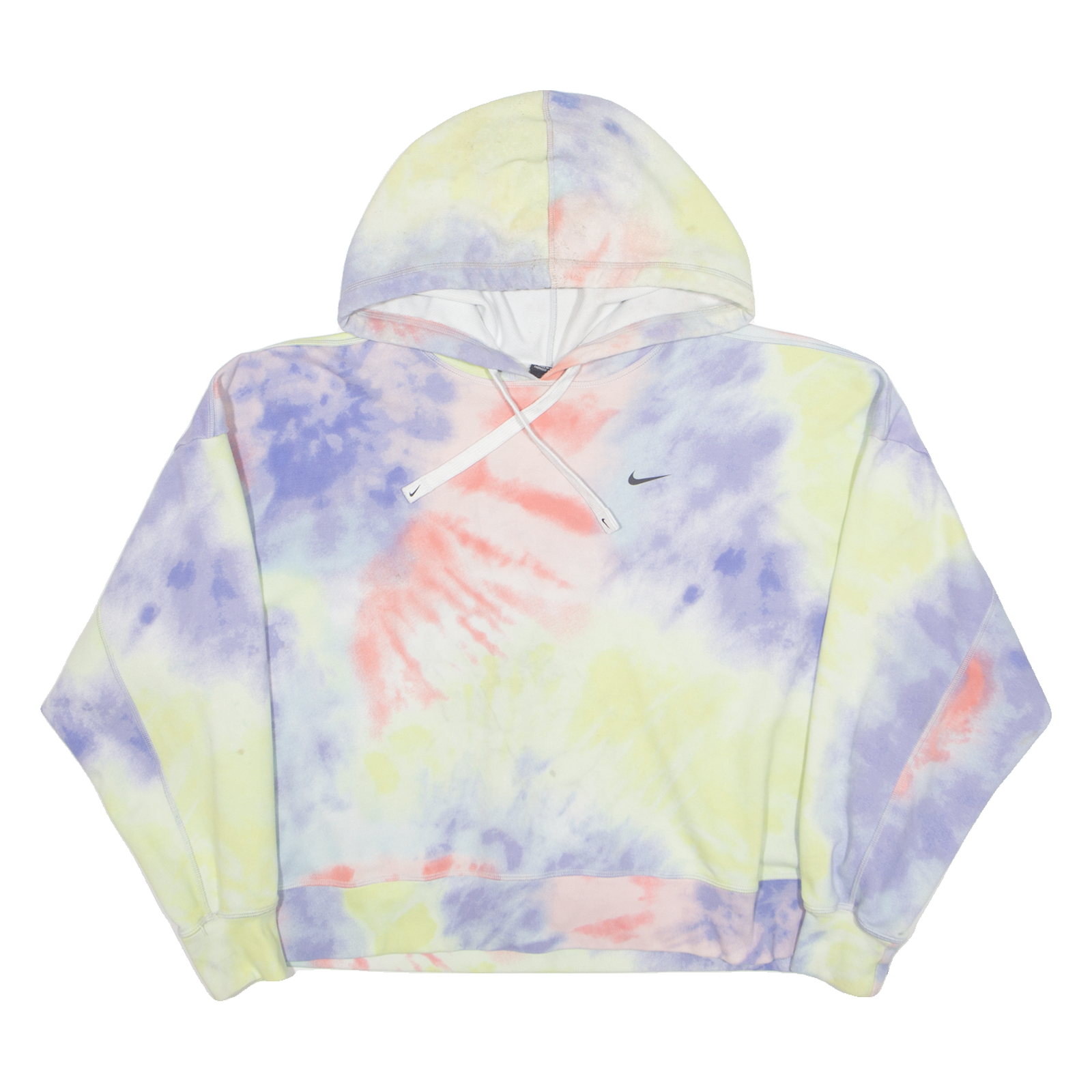 NIKE Cropped Tie Dye Womens Yellow Hoodie XL Refurbished - N/A refurbished available on Cerqular