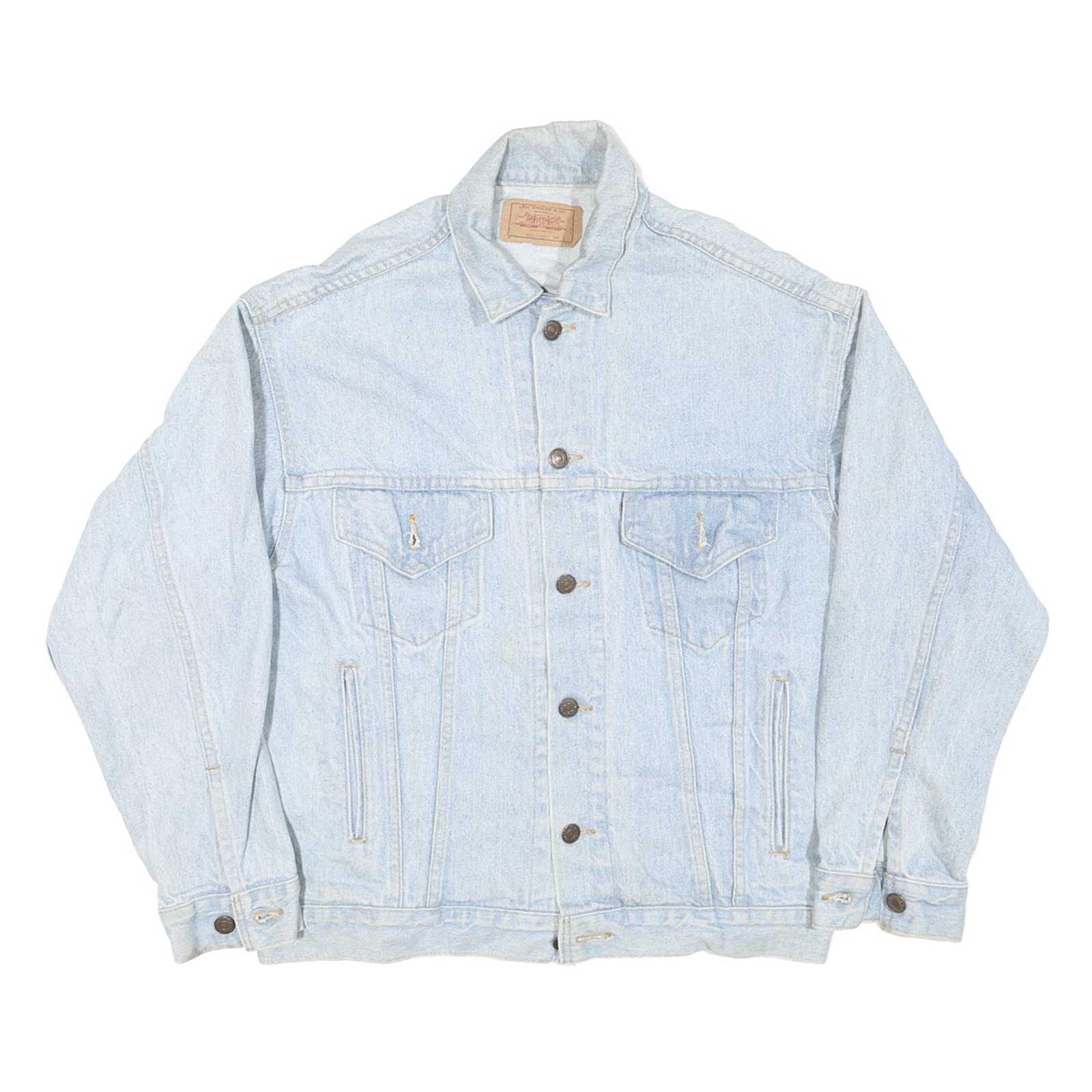LEVI'S Mens Light Blue Denim Jacket S Cotton Blend Button Fastening Classic Fit Refurbished - N/A refurbished available on Cerqular