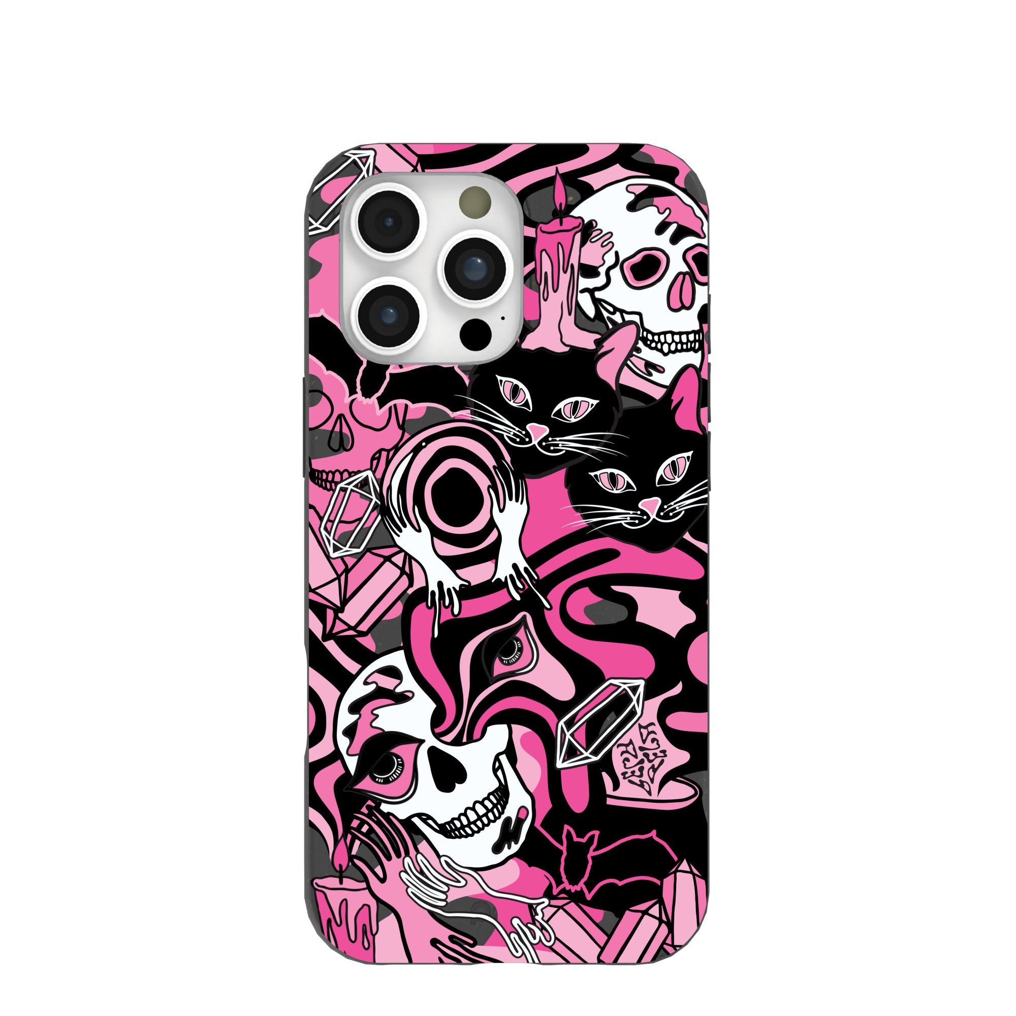 Black Spellbound Ghouls iPhone 16 Pro Max Case Refurbished - Pela Case refurbished available on Cerqular