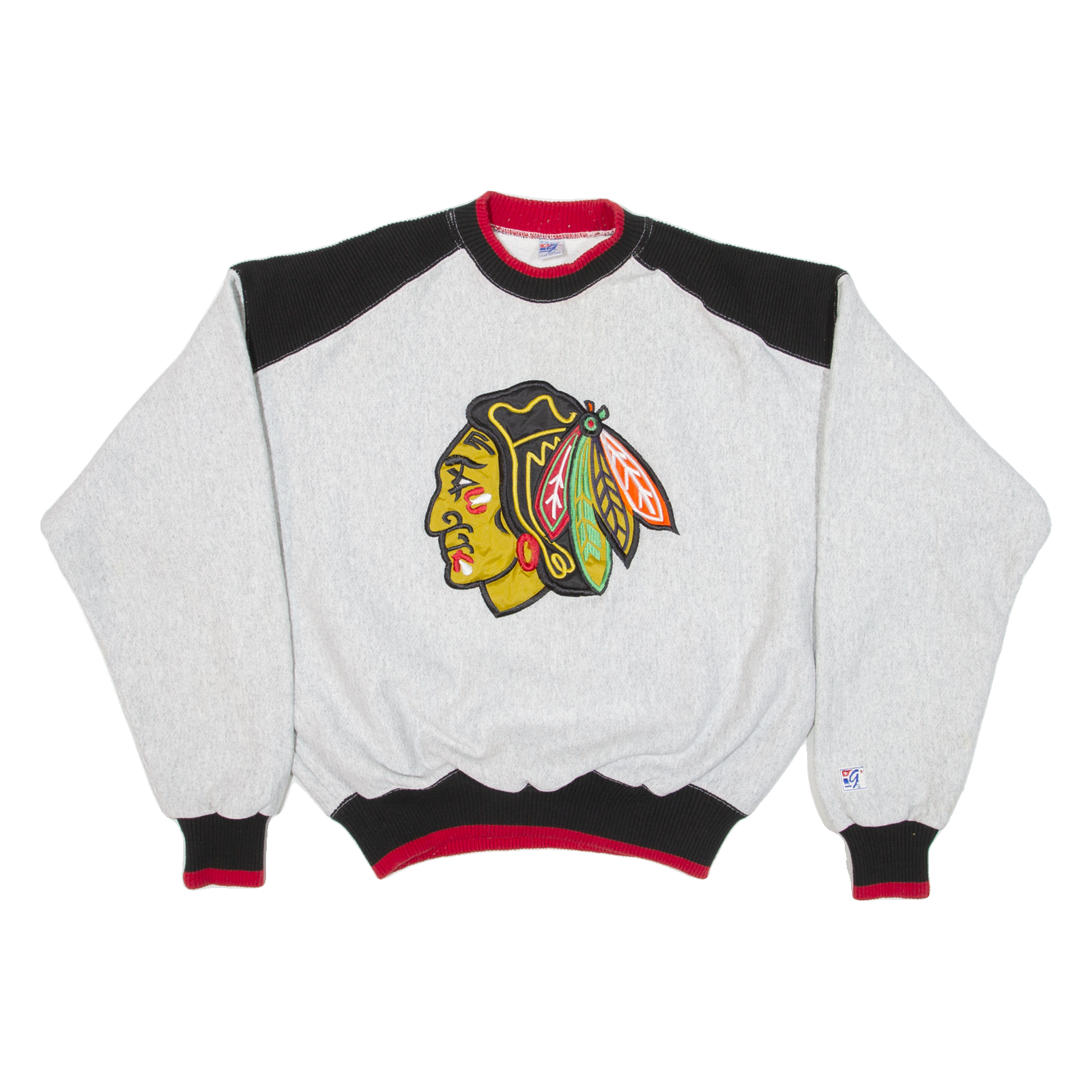 THE GAME NHL Chicago Blackhawks Mens Sweatshirt Grey 90s USA L Refurbished - N/A refurbished available on Cerqular