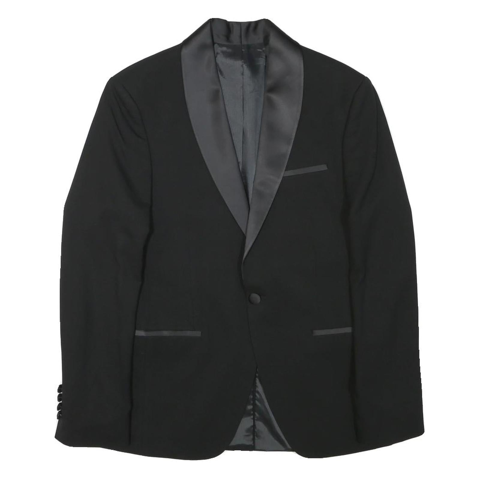 Buy Mens Black Satin Trim Blazer Jacket XS Polyester Blend Formal Button Closure Refurbished - $48.09 Mens Black Satin Trim Blazer Jacket XS Polyester Blend Formal Button Closure Refurbished - N/A refurbished available on Cerqular