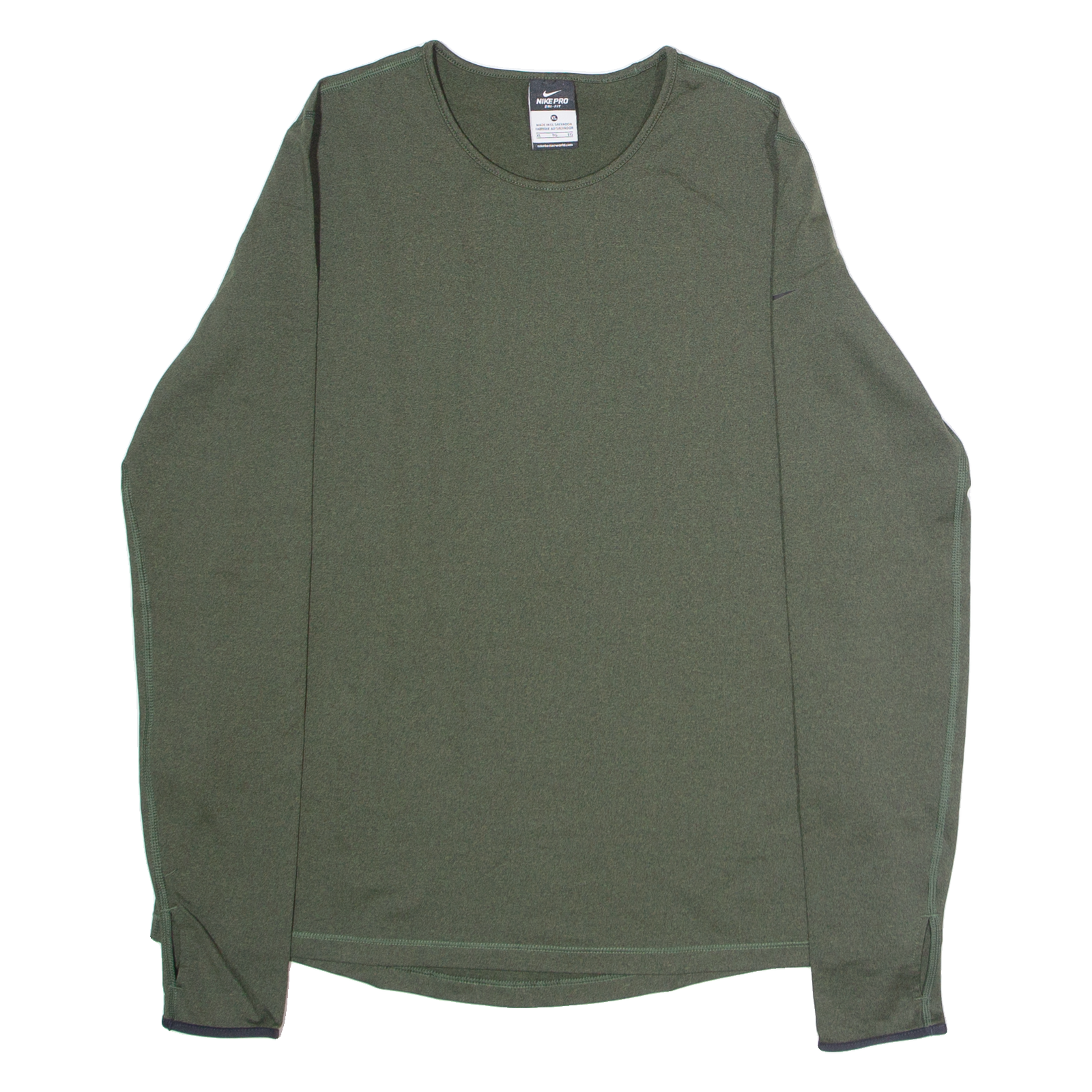 NIKE Pro Womens Sweatshirt Green XL Refurbished - N/A refurbished available on Cerqular