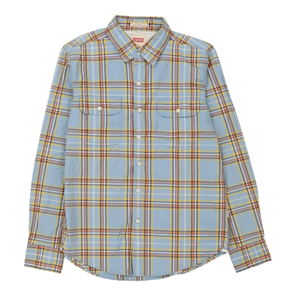 Levis Checked Shirt - Small Blue Cotton Refurbished - Thrifted (note: this is a term often used to describe second- refurbished available on Cerqular