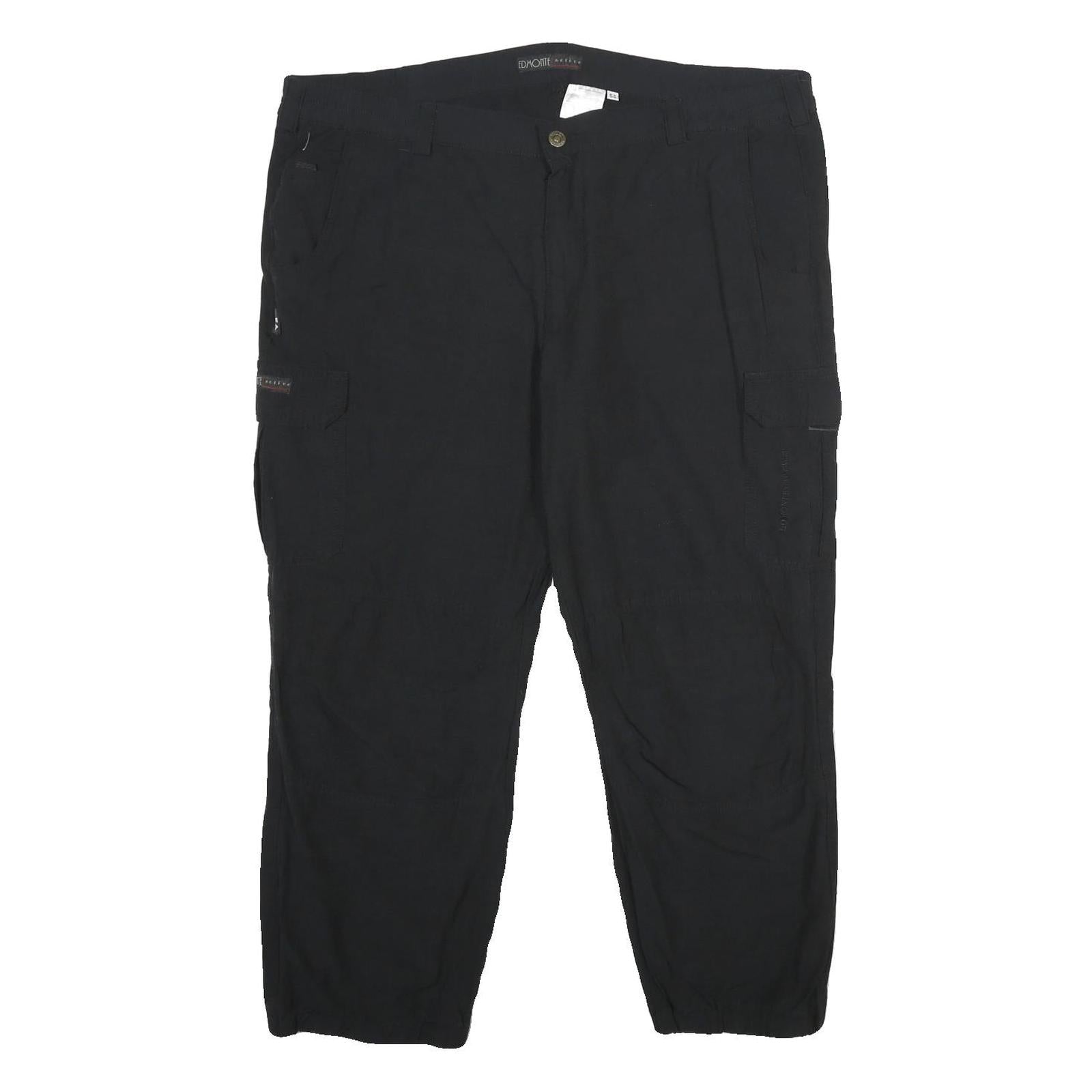 EDMONTE ACTIVE Mens Black Relaxed Cargo Trousers W38 L27 Zip Polyamide Blend Refurbished - N/A refurbished available on Cerqular