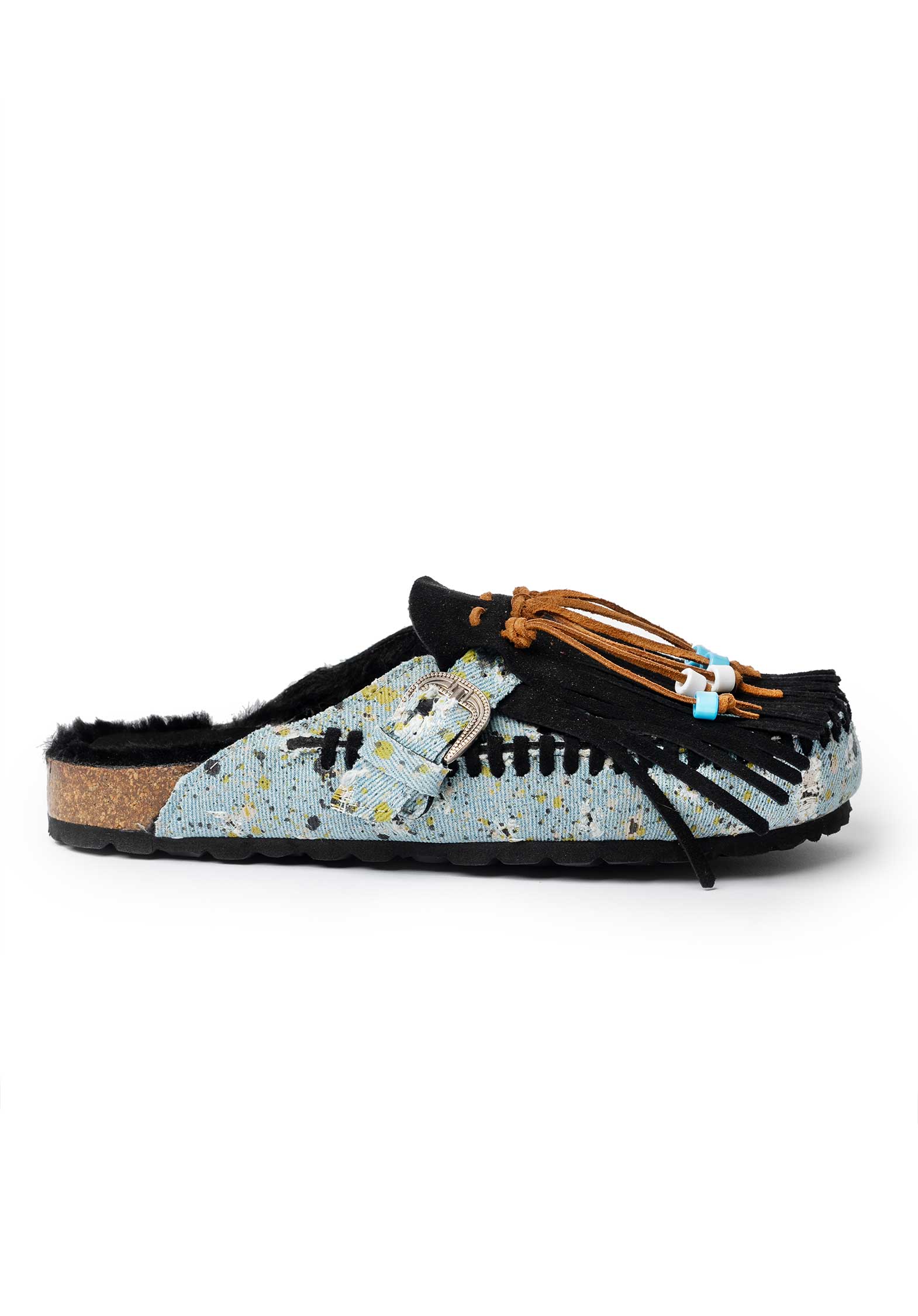Sandal Caribe Denim Nero | Color: NERO | Size: 39 Refurbished - Rue Madame is a known brand, and the standardized name is " refurbished available on Cerqular