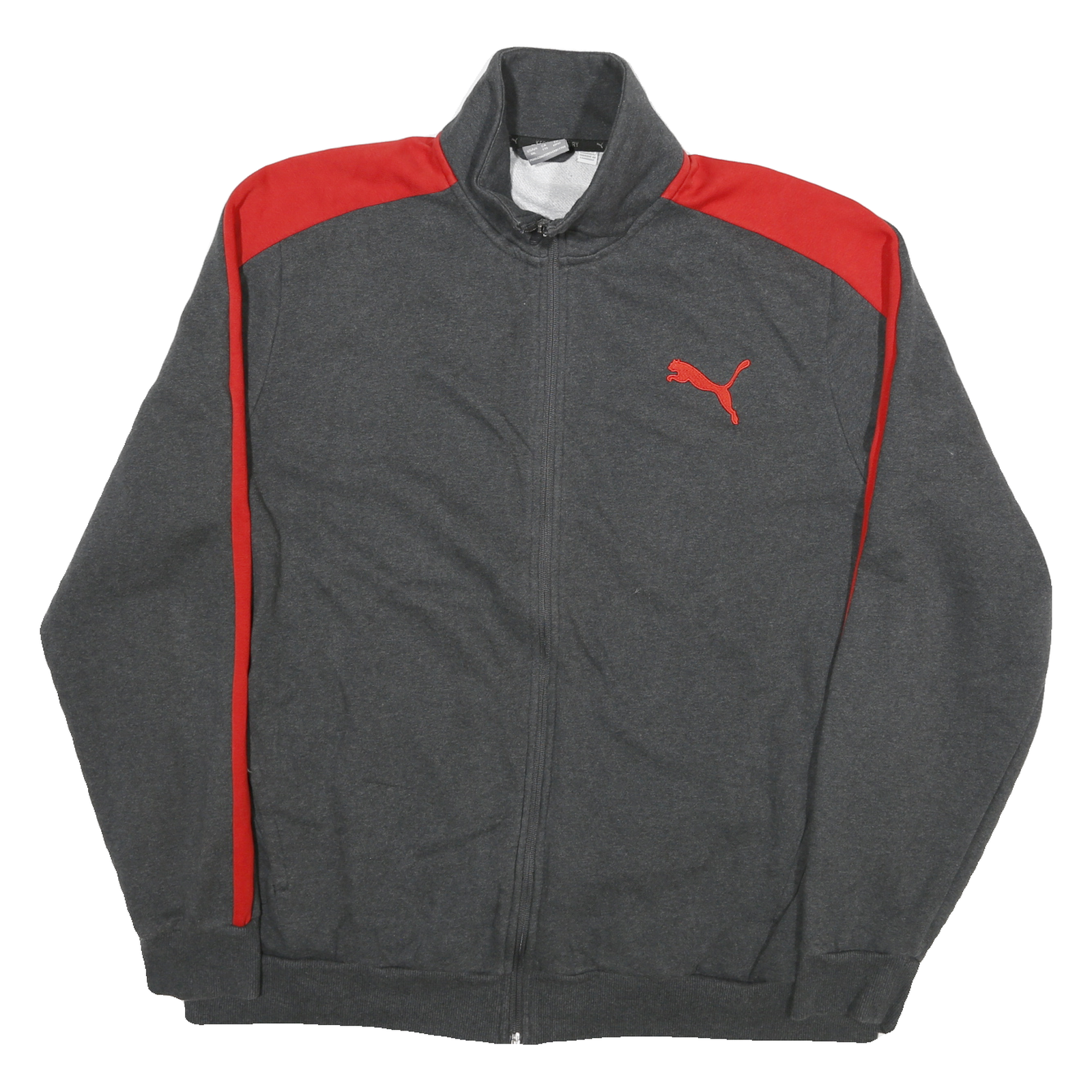 PUMA Mens Grey & Red Zip Jacket 2XL Cotton Blend Sport Casual Trackwear Refurbished - N/A refurbished available on Cerqular