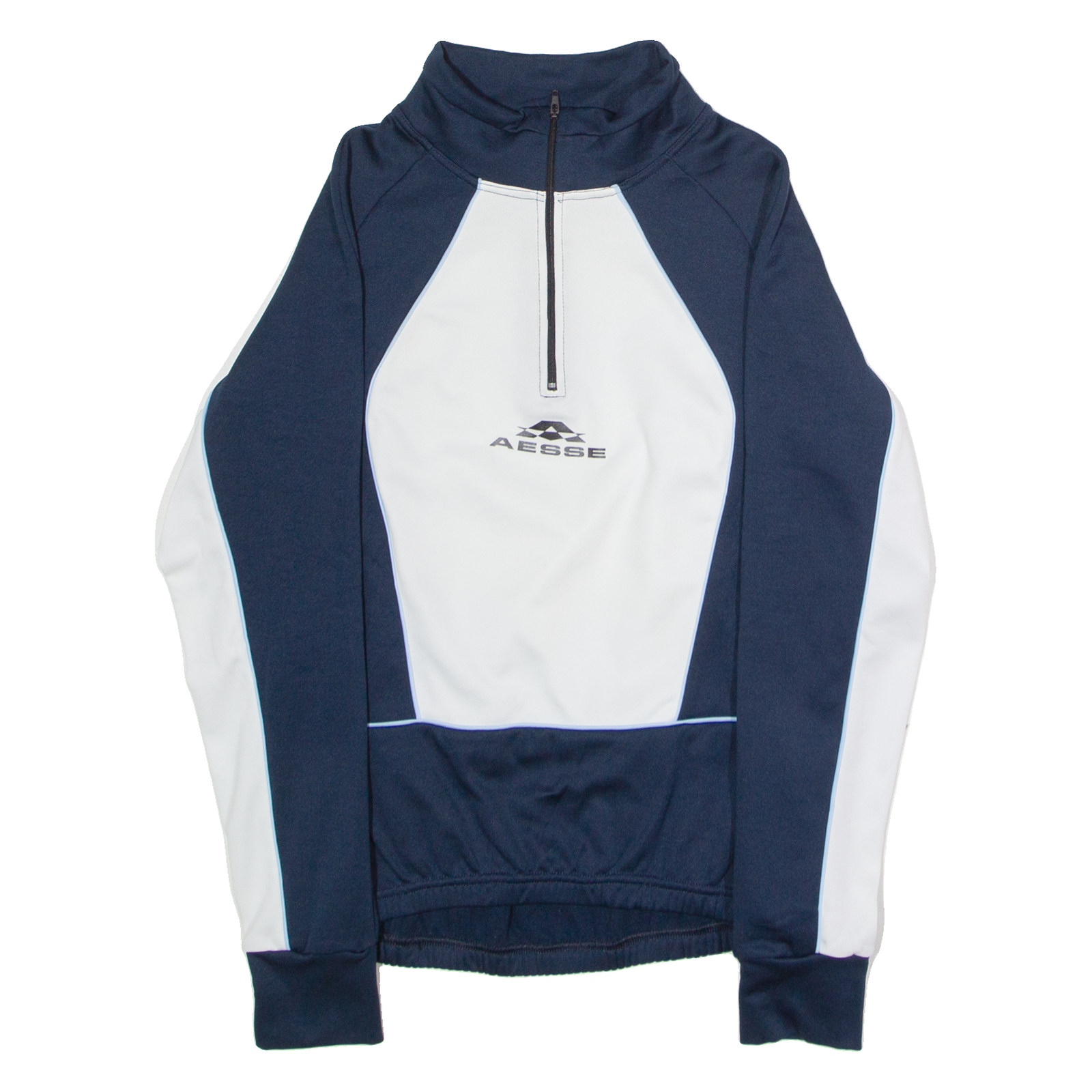 AESSE Cycling Womens Jersey Blue Long Sleeve 1/4 Zip UK 14 Refurbished - N/A refurbished available on Cerqular