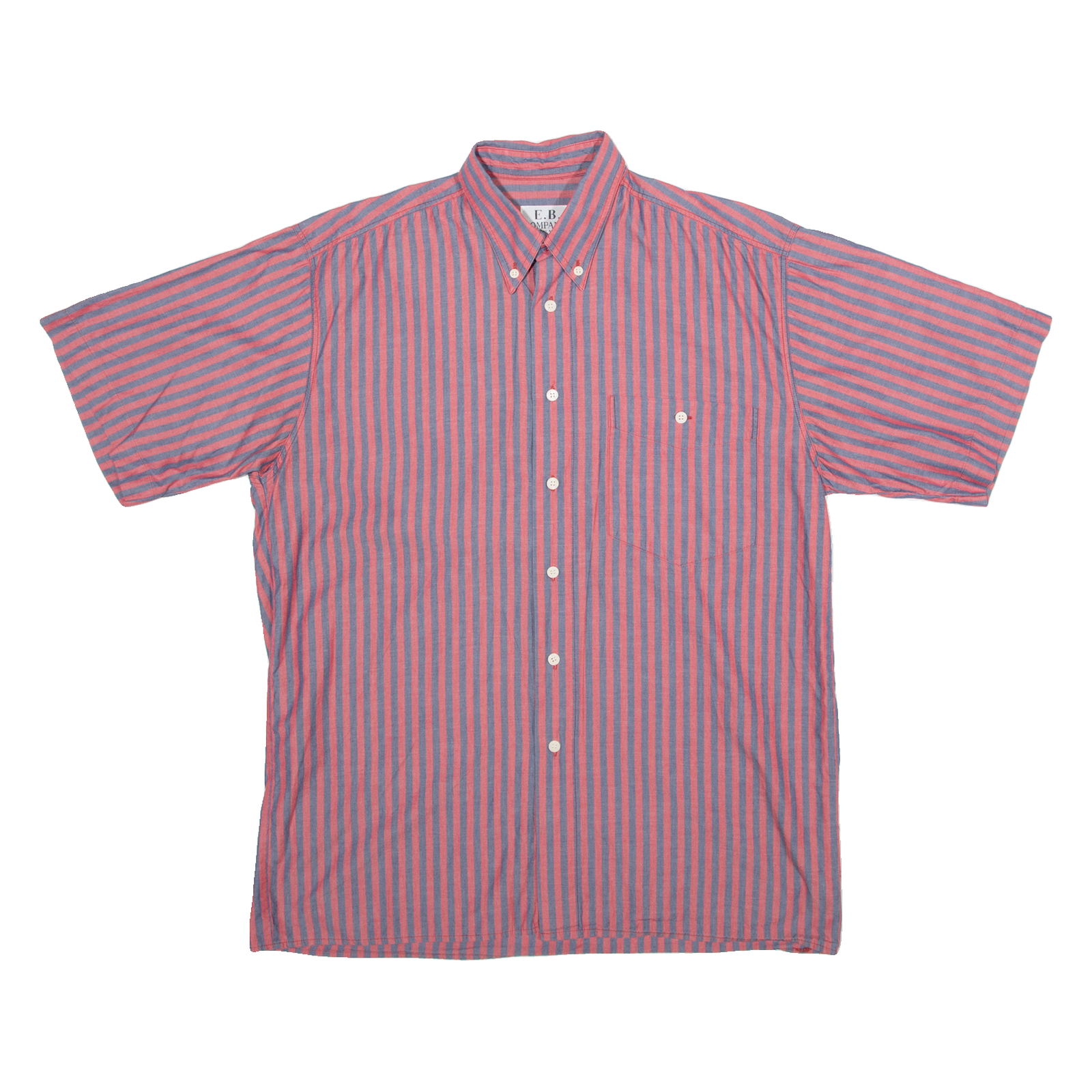 E.B COMPANY Casual Wear Mens Shirt Red Striped XL Refurbished - N/A refurbished available on Cerqular
