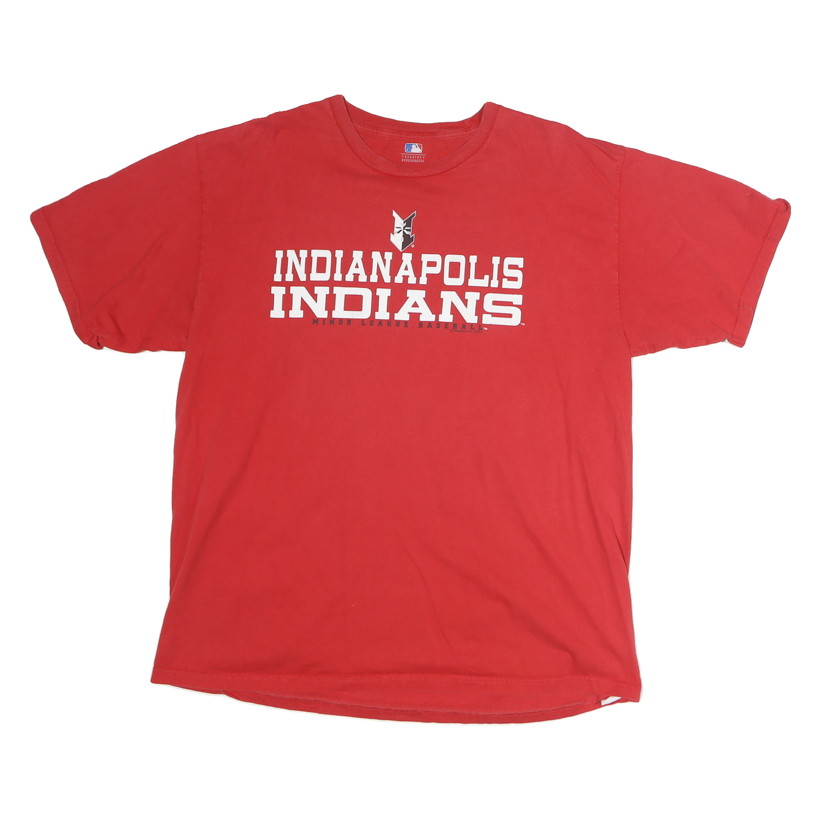 GENUINE MERCHANDISE Mens Red Indianapolis Indians Graphic T-Shirt XL Short Refurbished - N/A refurbished available on Cerqular