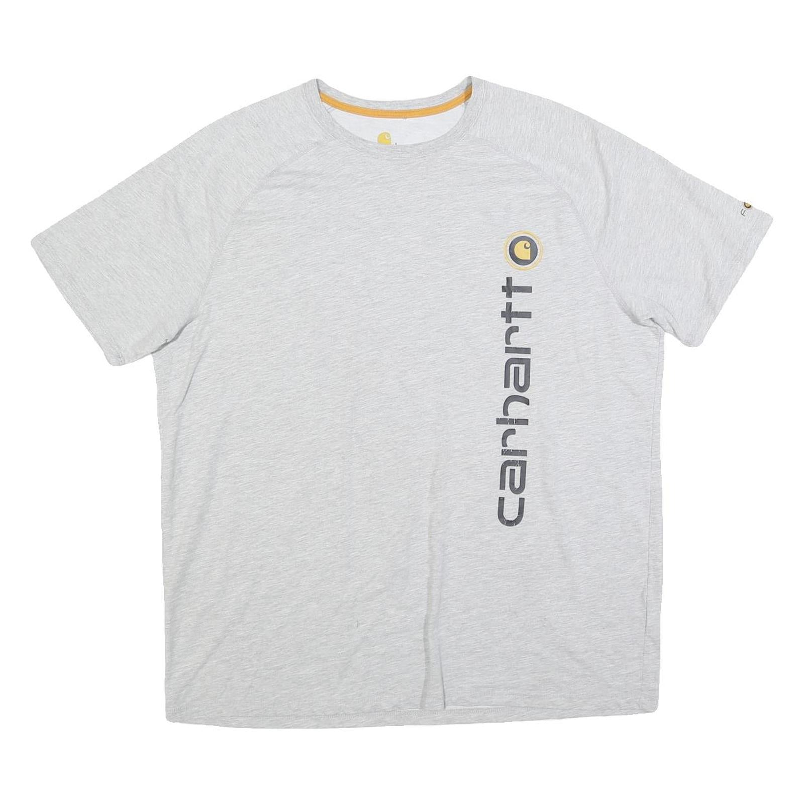 CARHARTT Mens Grey Cotton Blend T-Shirt L Short Sleeve Crew Neck Logo Print Refurbished - N/A refurbished available on Cerqular